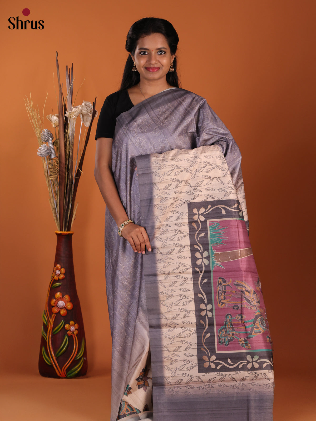 DJS09033 - Butter silk Saree