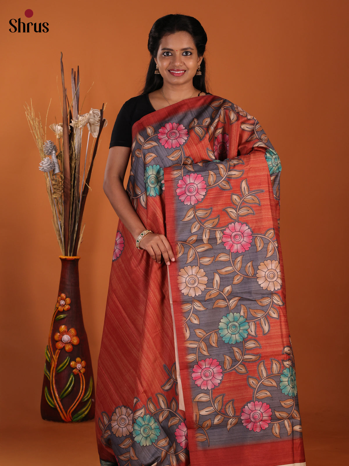 DJS09040 - Butter silk Saree - Shop on Shrus.com