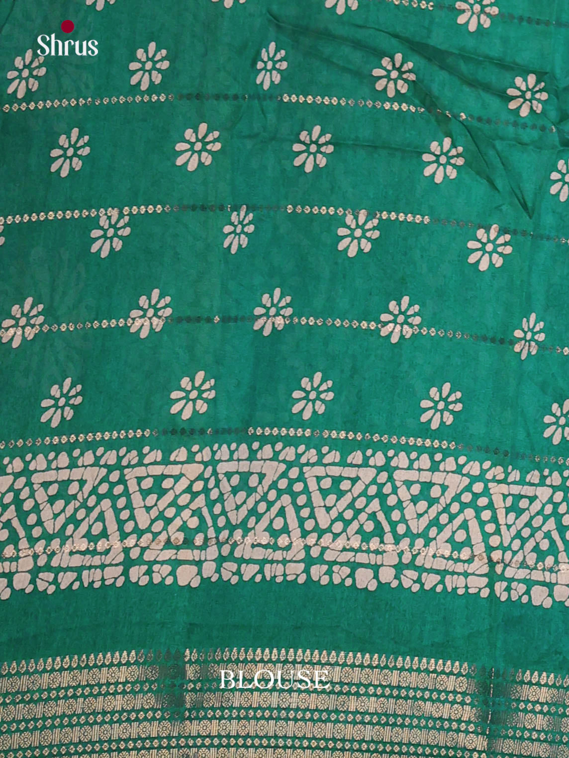 Green - Semi Crepe Saree - Shop on Shrus.com