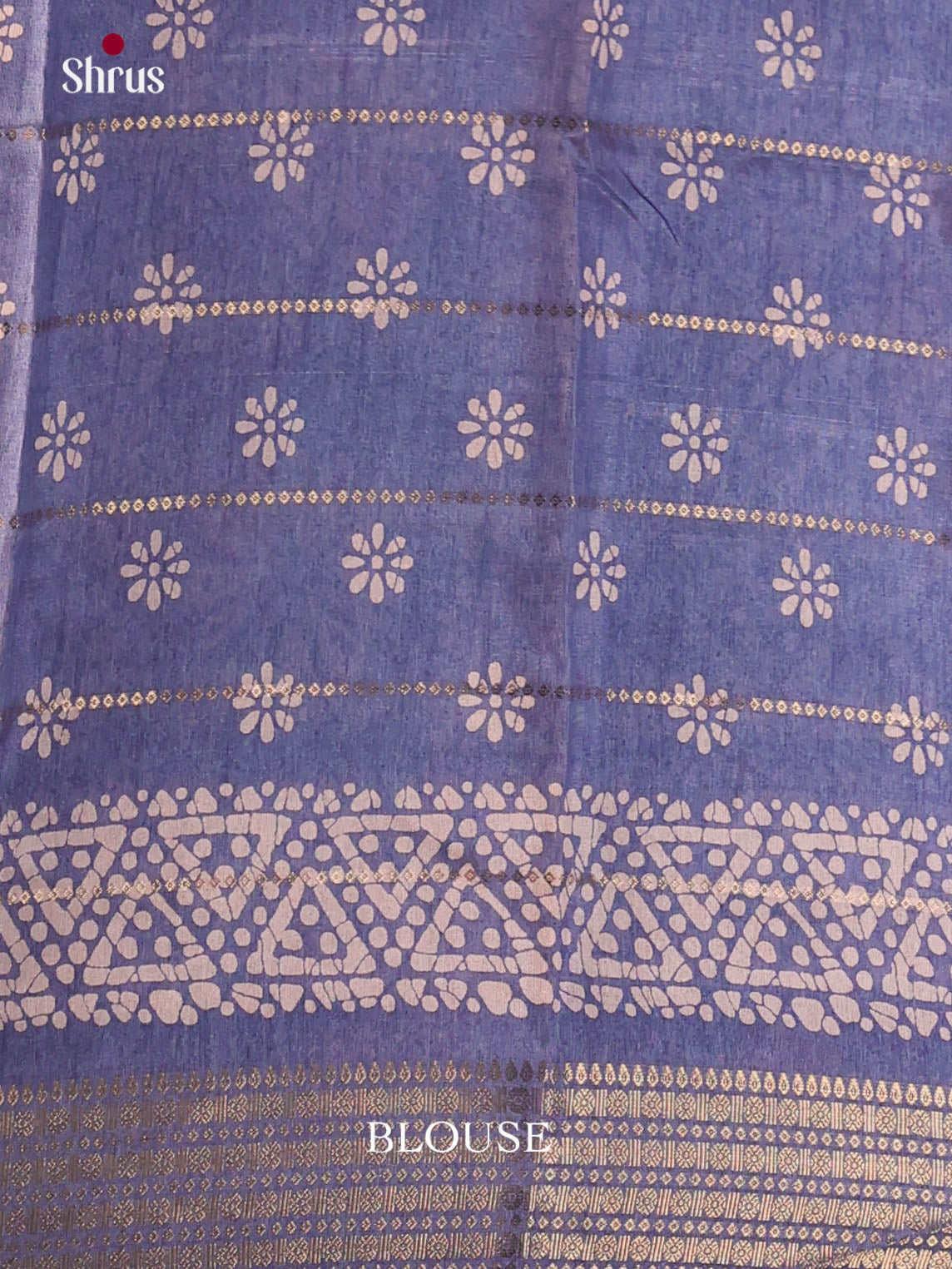 Blue - Semi Crepe Saree