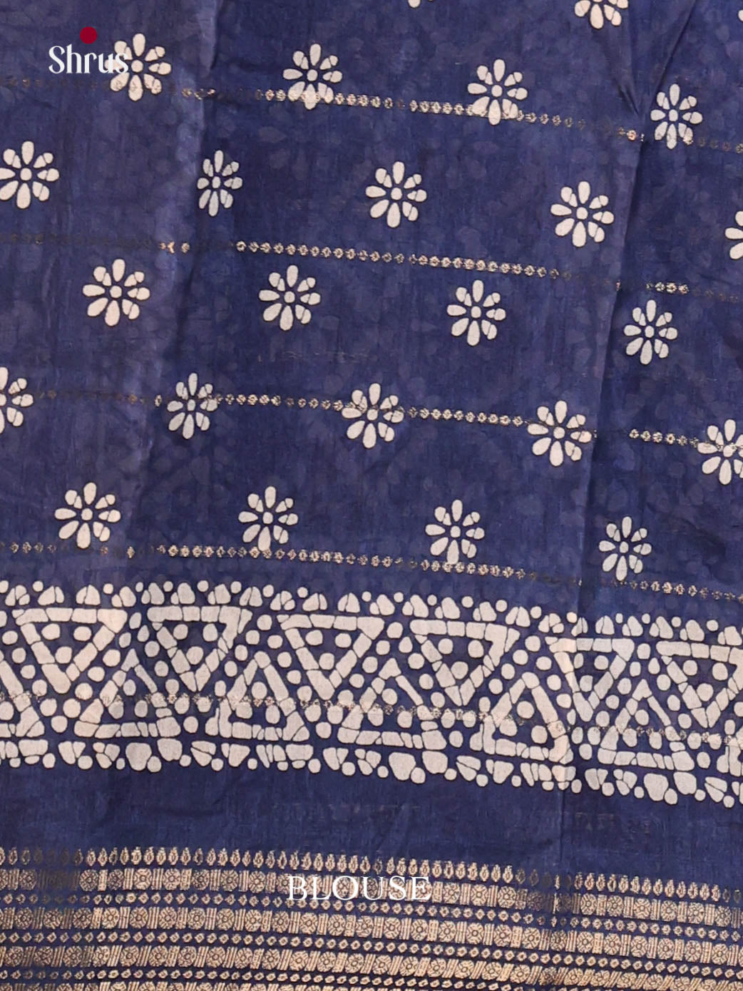 Blue - Semi Crepe Saree