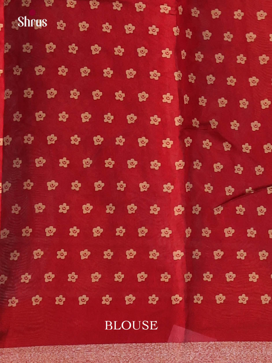 Blue & Red - Art Modal Saree