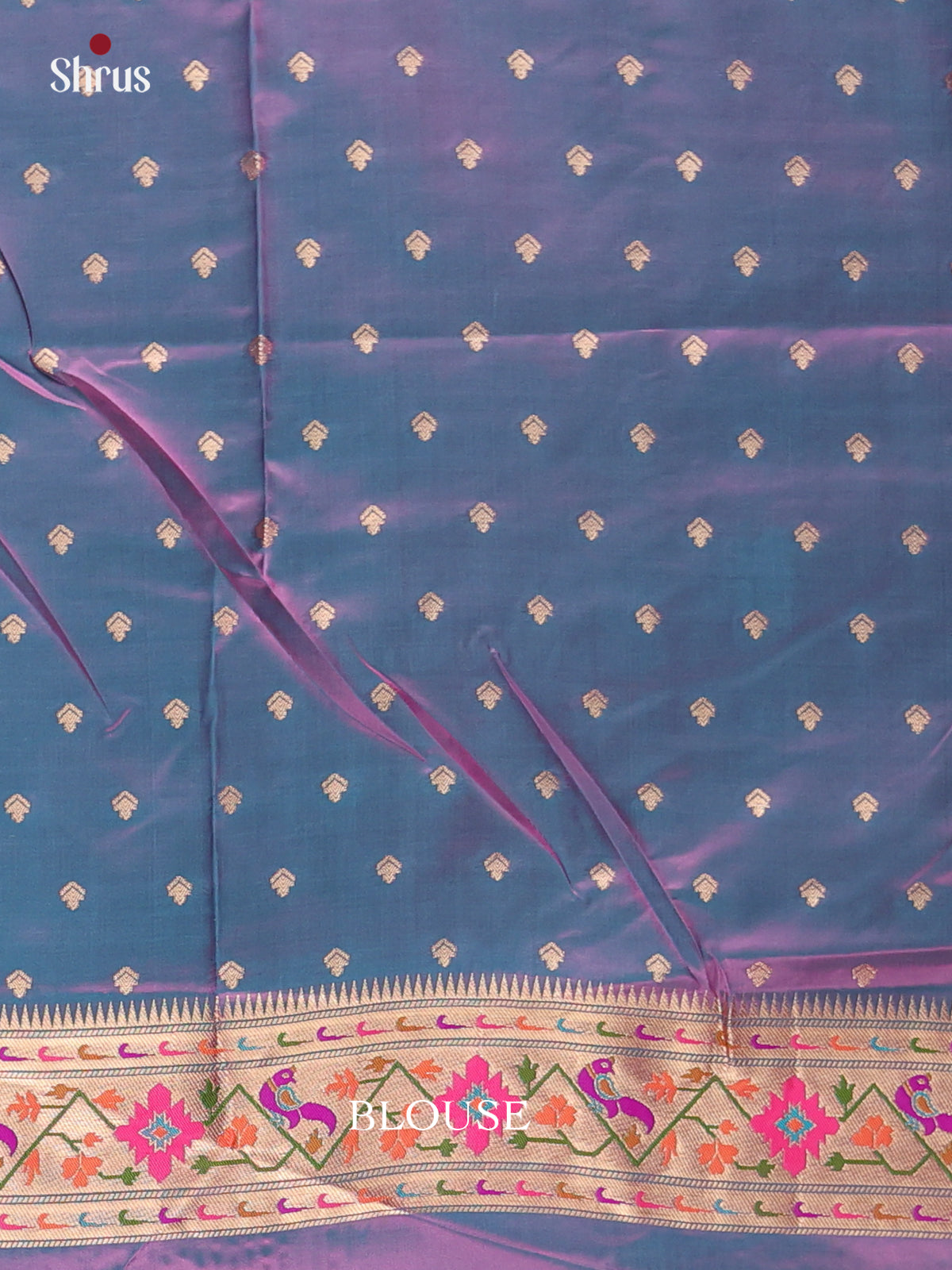 Green & Purple- Semi Softsilk Saree