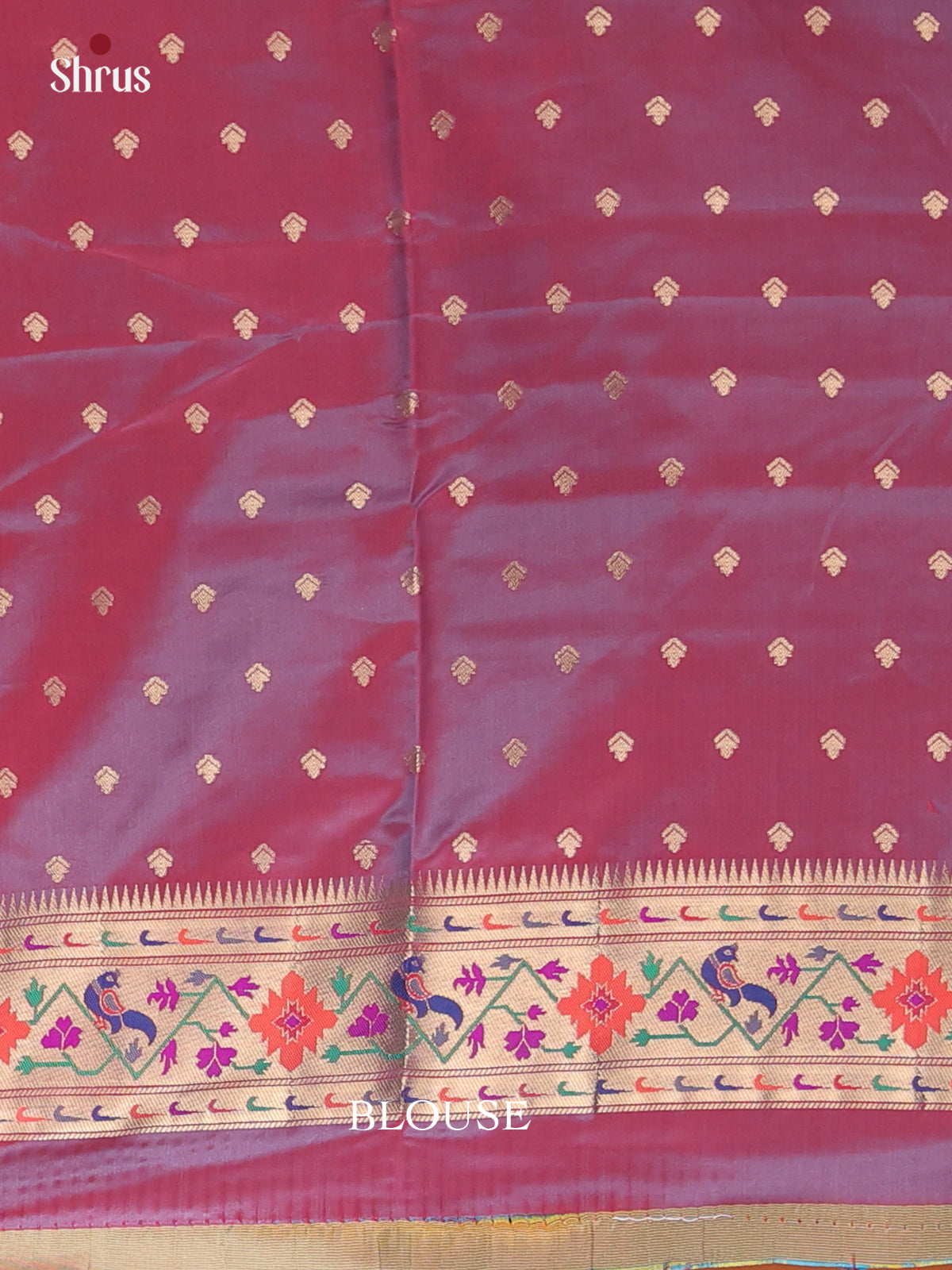 Orange & Purple- Semi Softsilk Saree