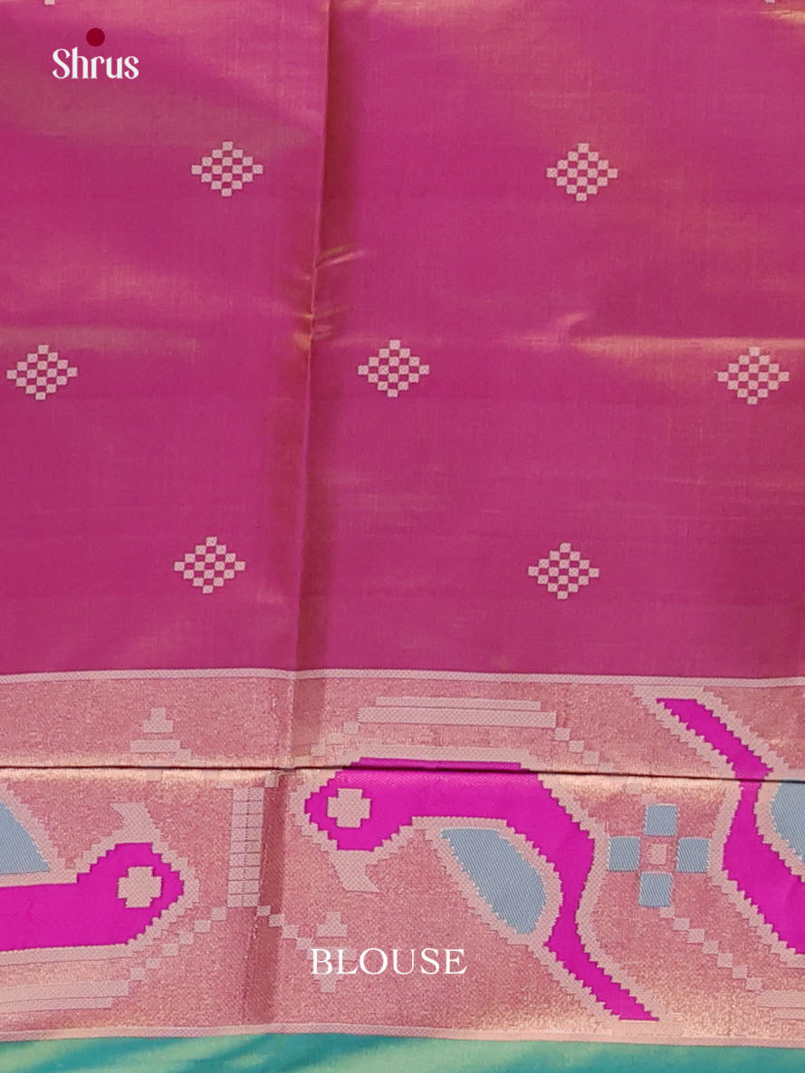 Green & Purple- Semi Softsilk Saree