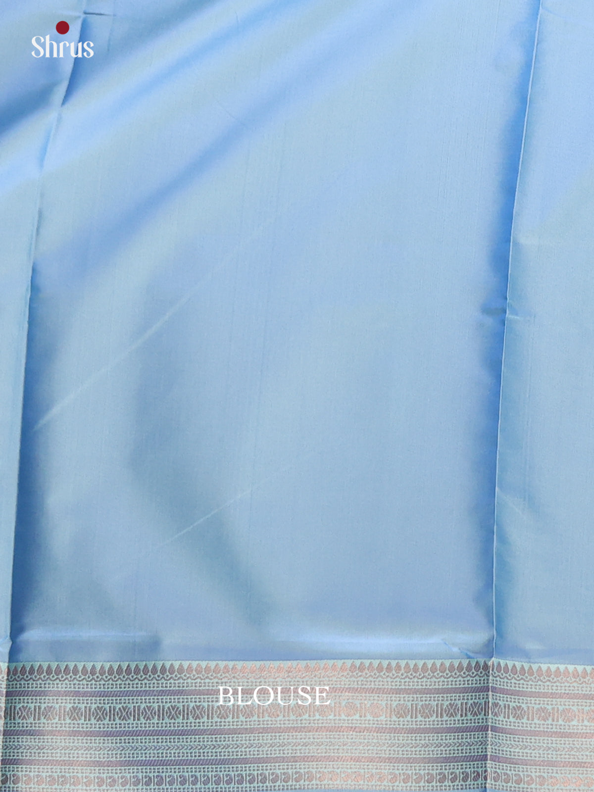 Purple & Blue - Semi Softsilk Saree