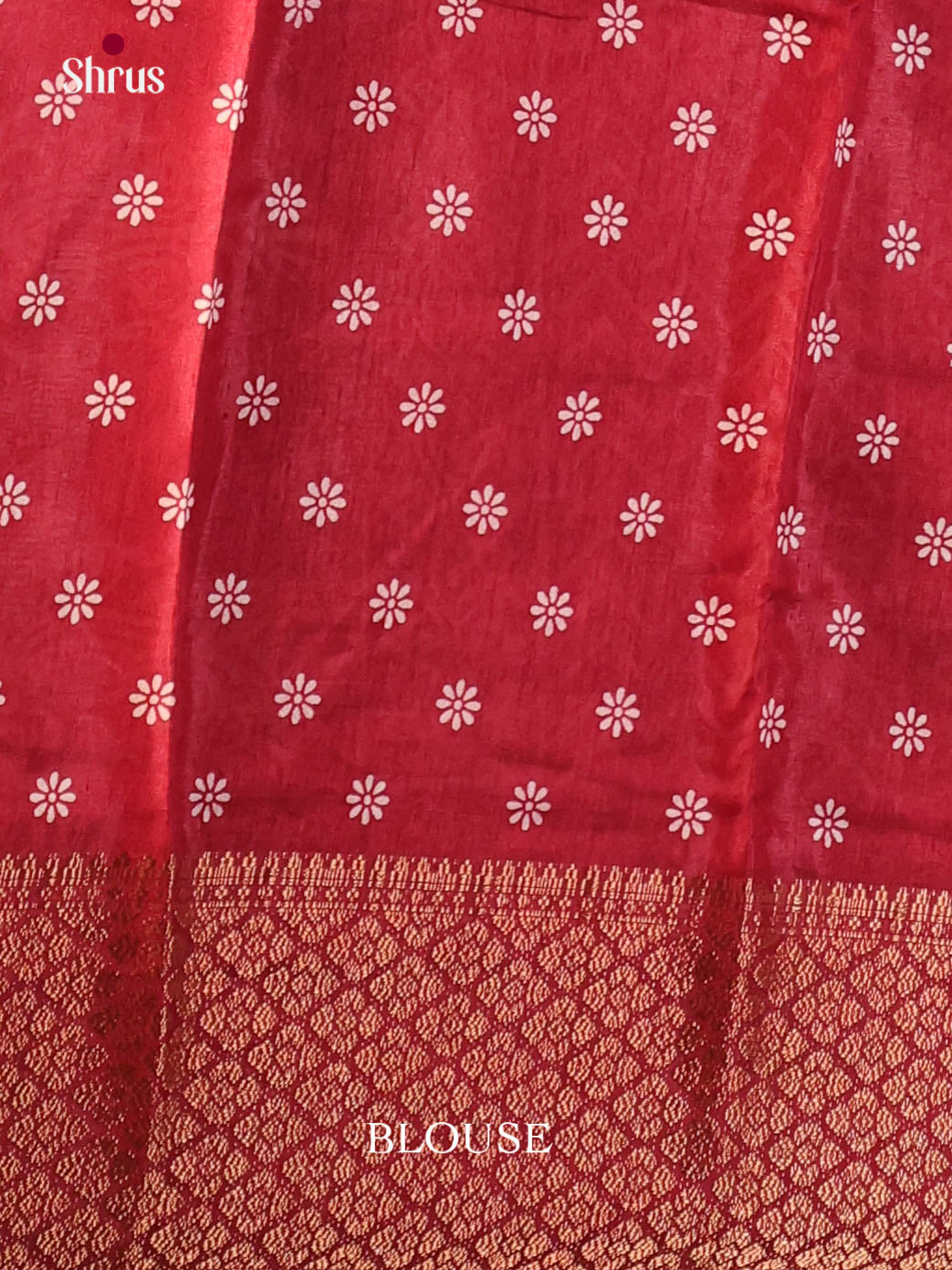 Red - Semi Crepe Saree - Shop on Shrus.com