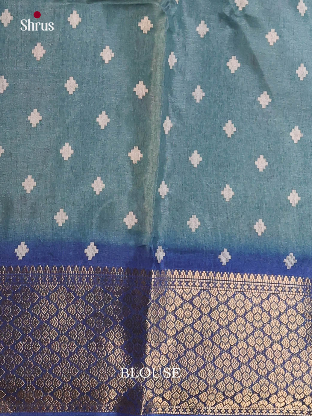 Grey & Blue - Semi Crepe Saree