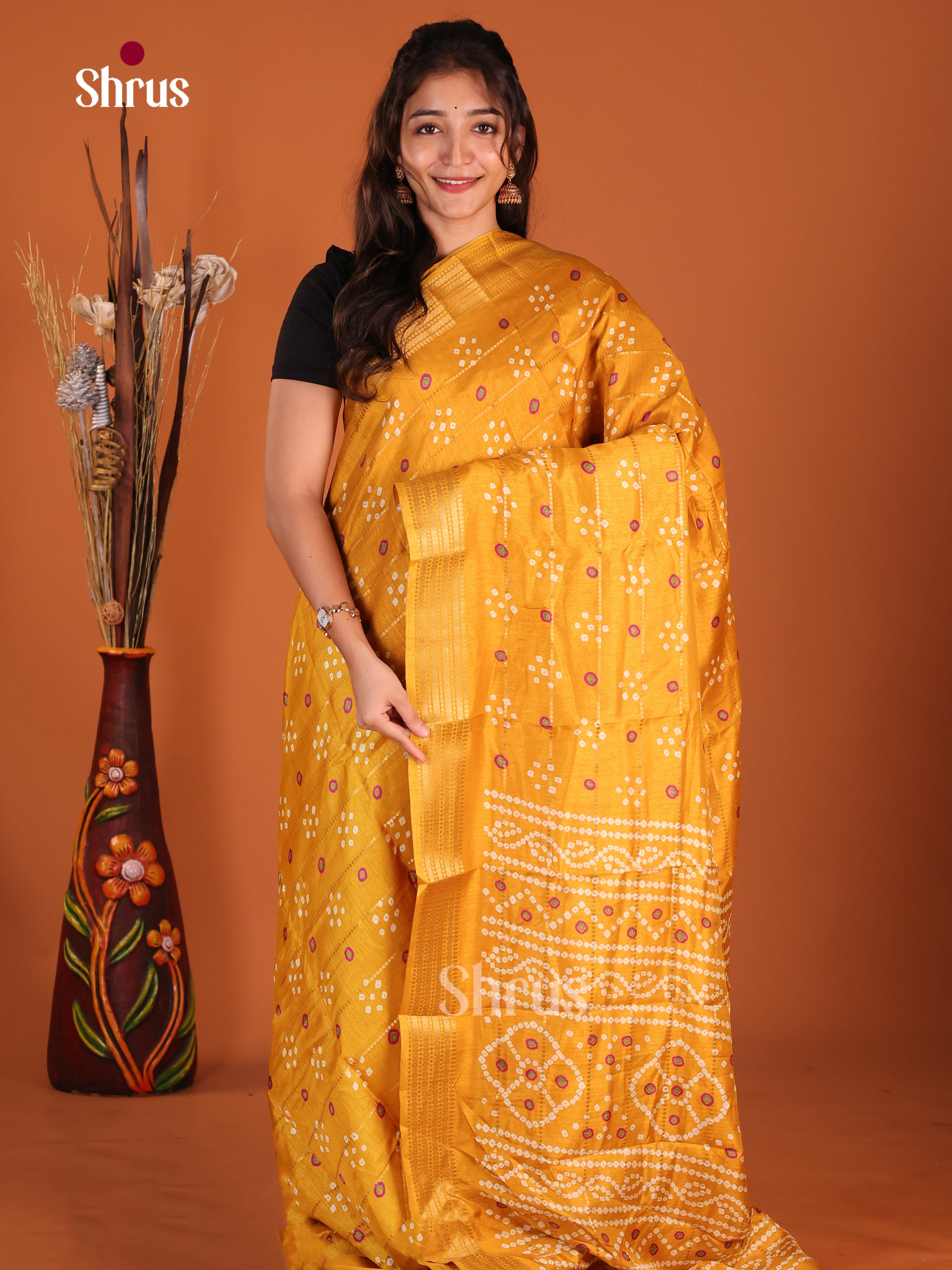 DJS09168 - Semi Crepe Saree - Shop on Shrus.com