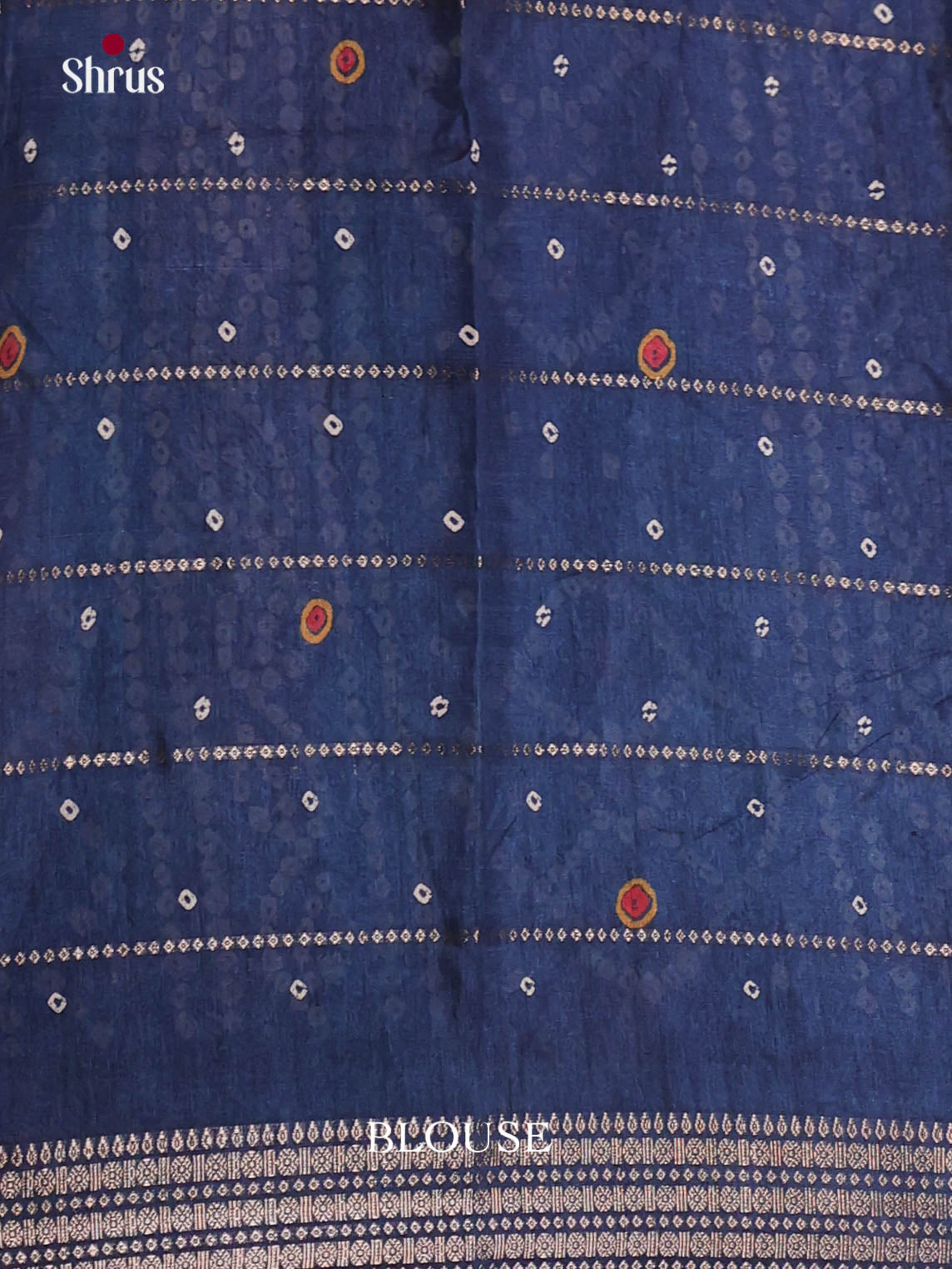 Blue - Semi Crepe Saree