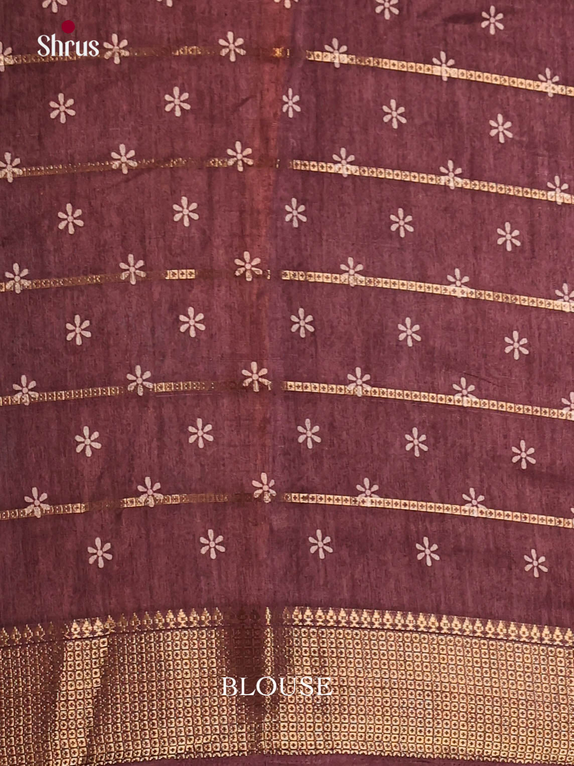 Brown - Semi Crepe Saree