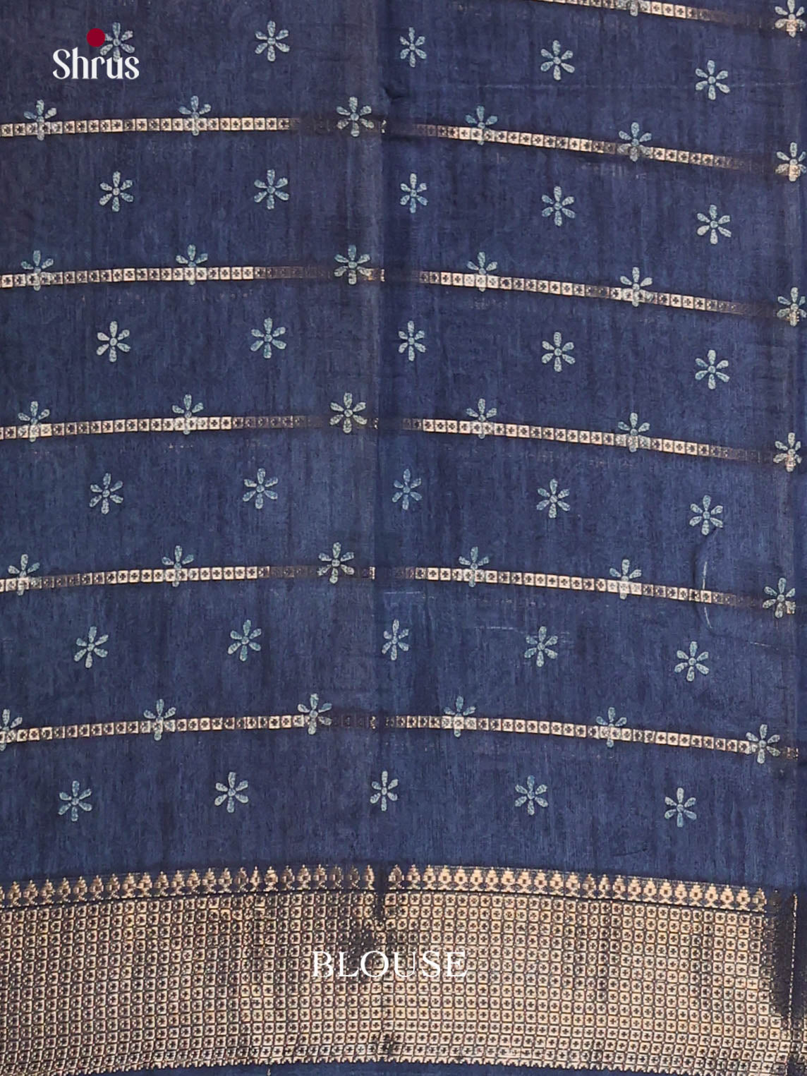 Blue - Semi Crepe Saree