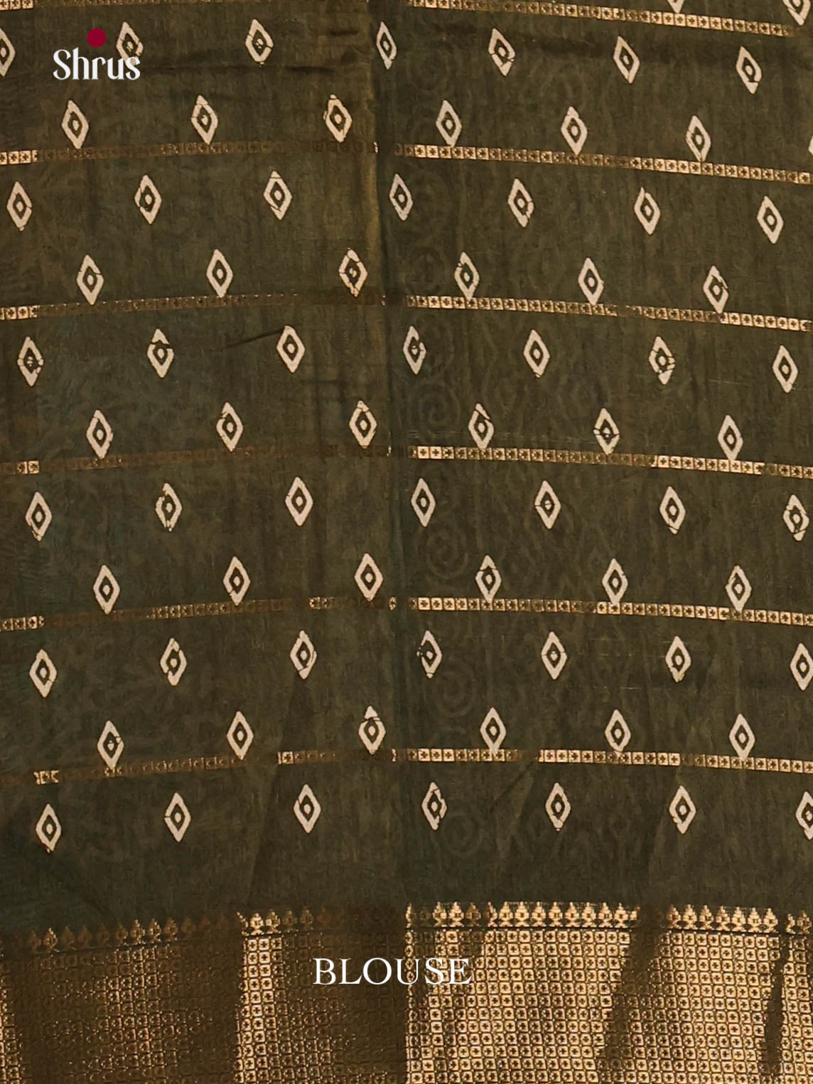 Green - Semi Crepe Saree - Shop on Shrus.com