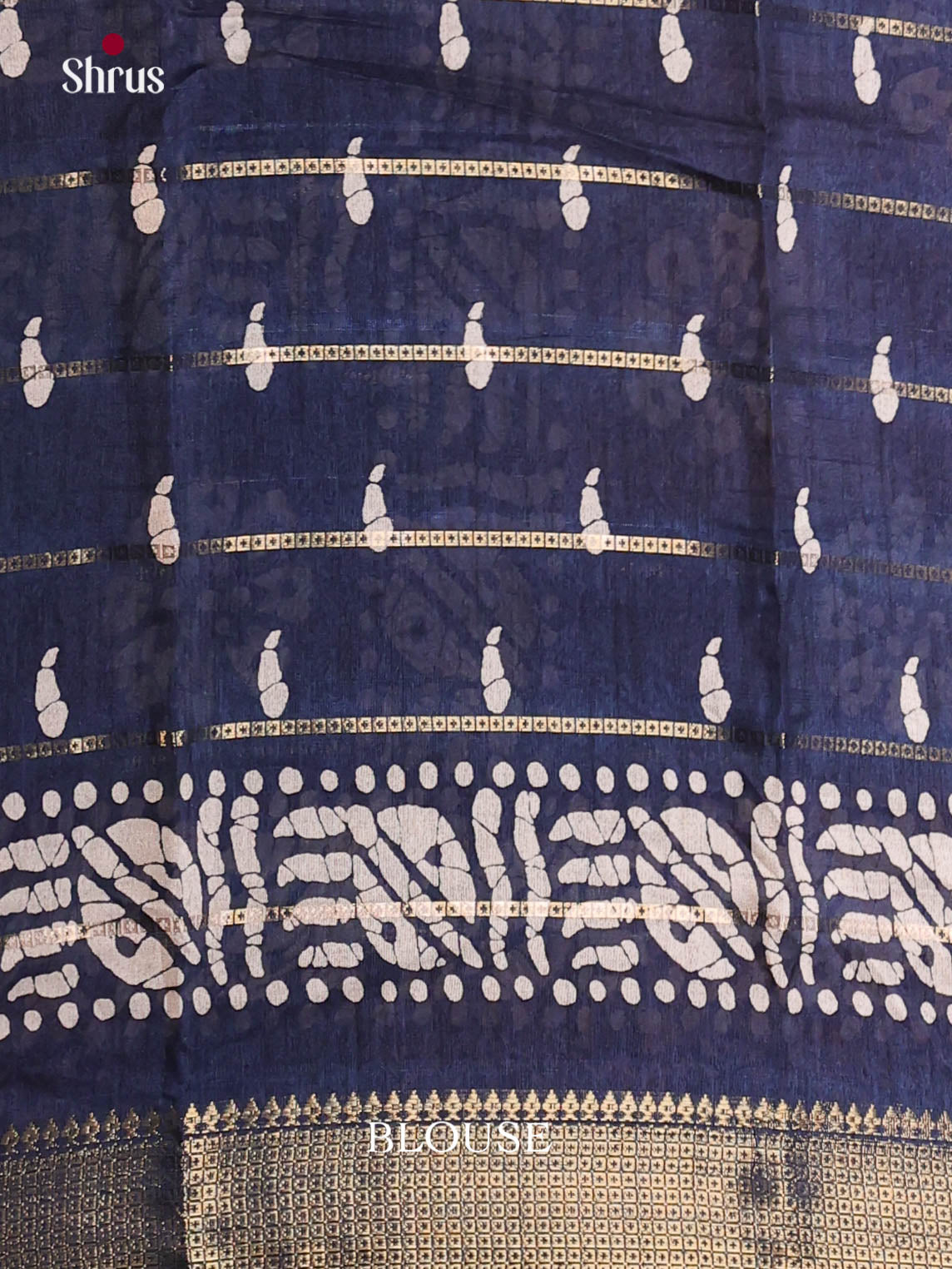 Blue - Semi Crepe Saree