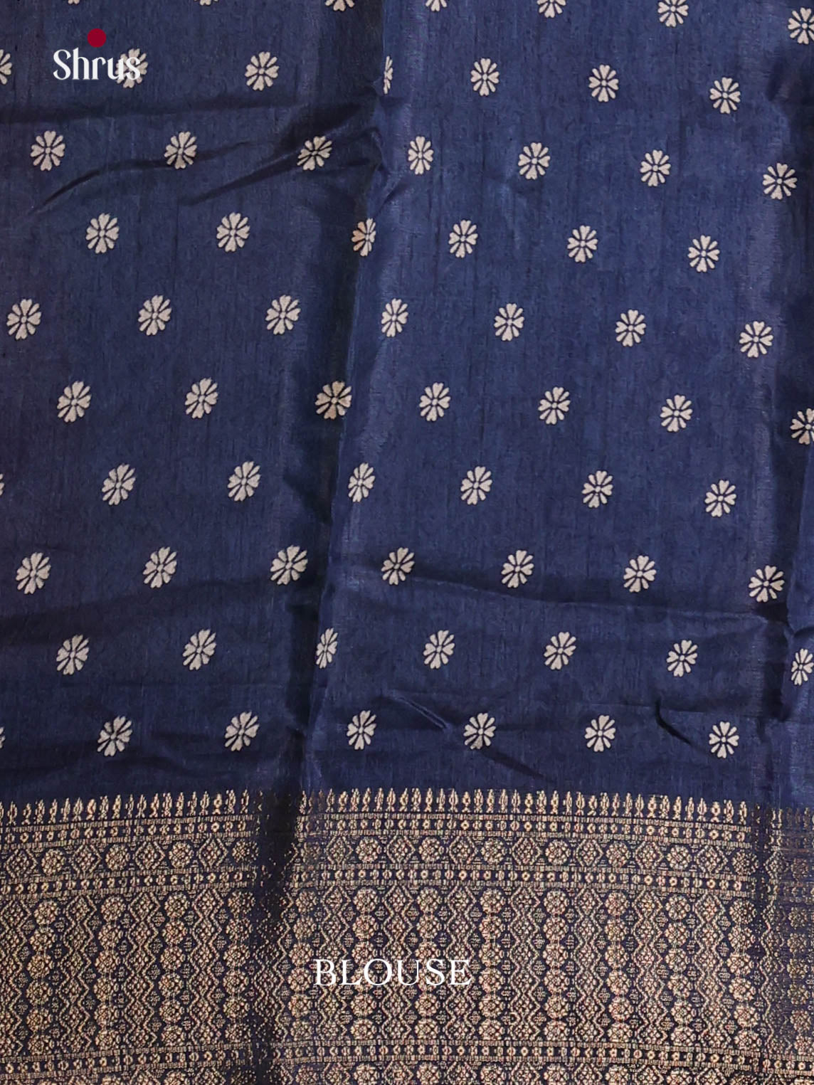 Blue - Semi Crepe Saree
