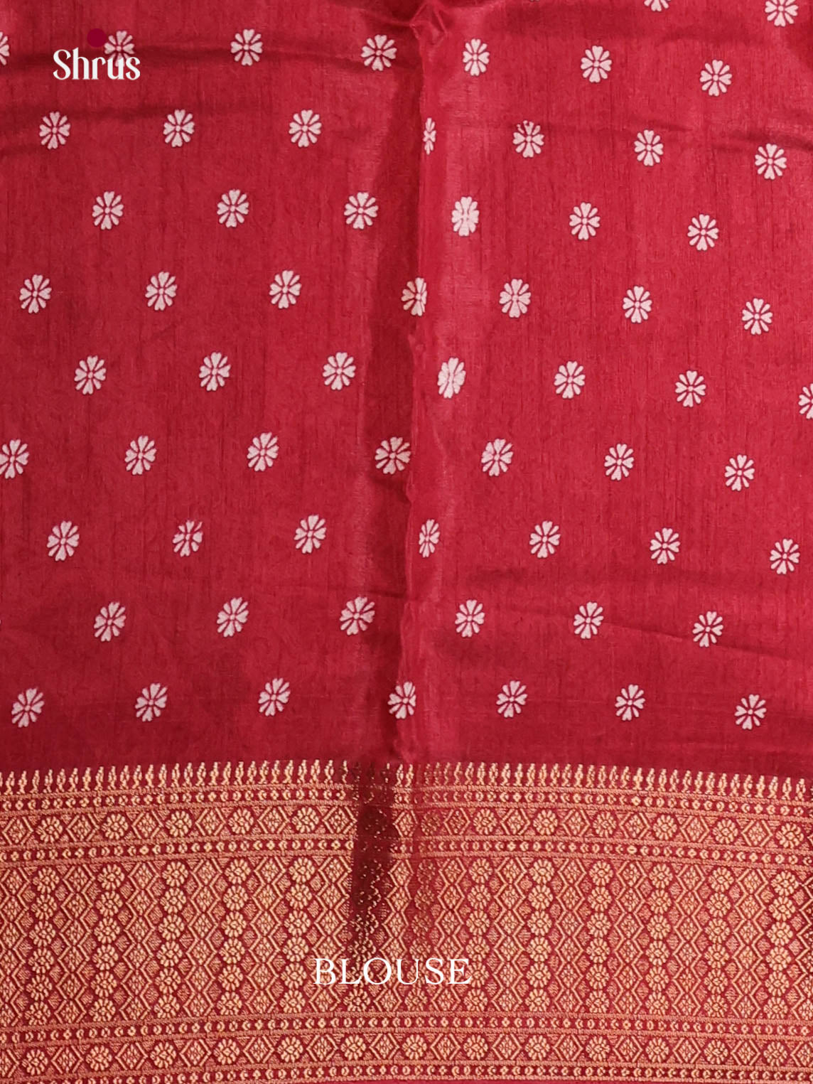 Red - Semi Crepe Saree - Shop on Shrus.com
