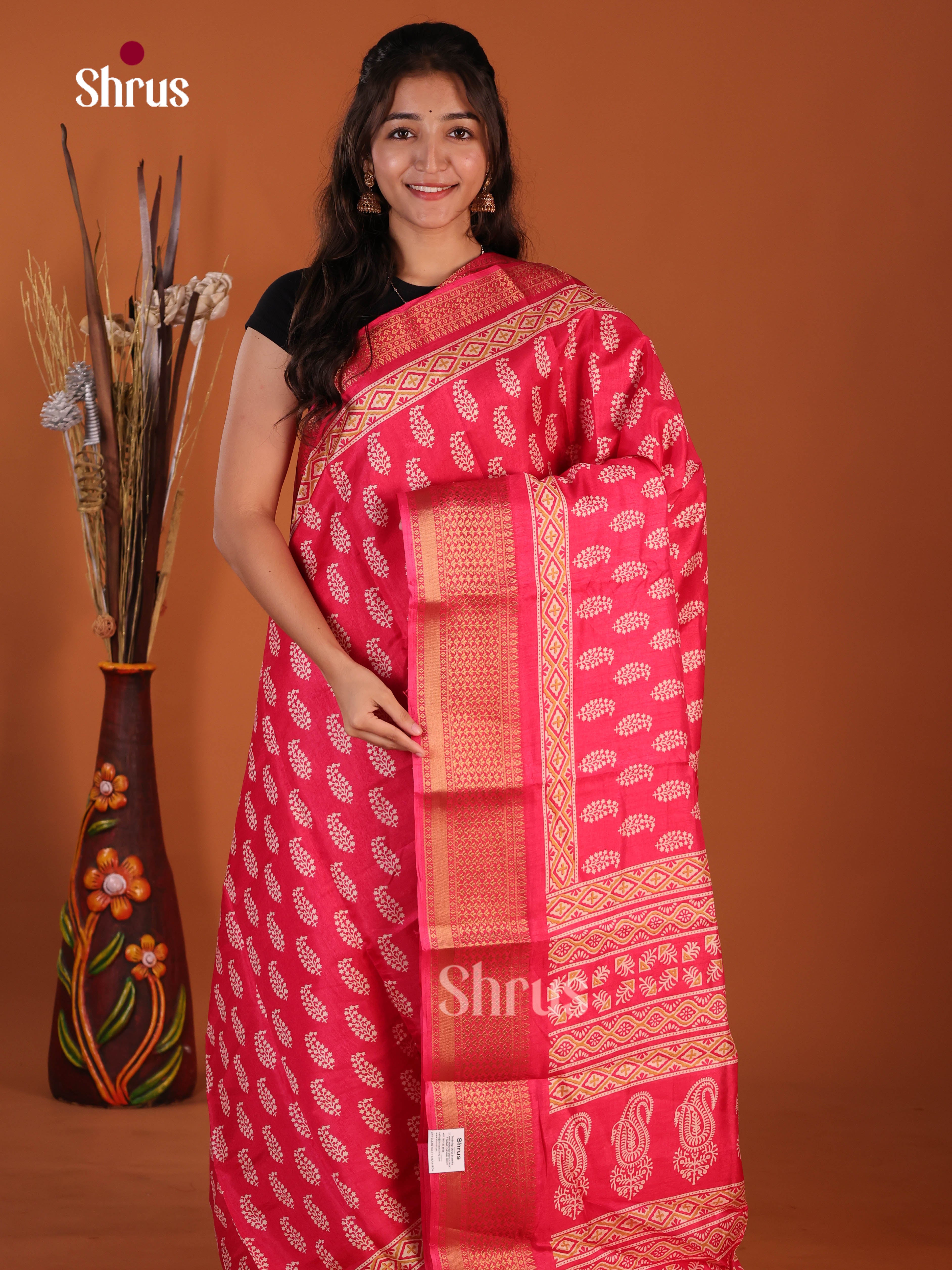 DJS09219 - Semi Crepe Saree - Shop on Shrus.com