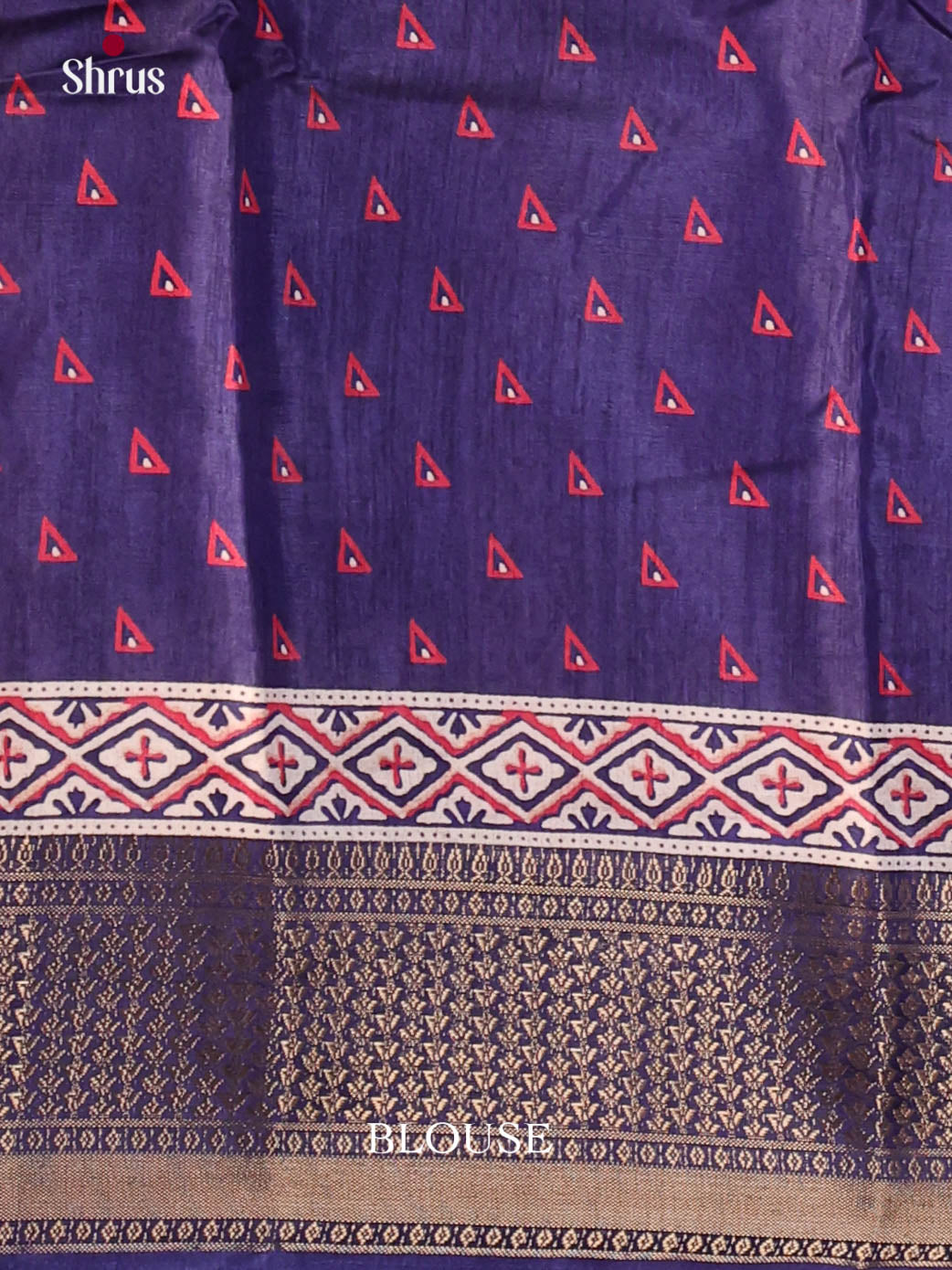 Blue - Semi Crepe Saree