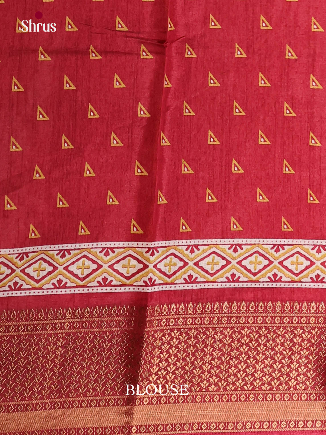 Red - Semi Crepe Saree - Shop on Shrus.com