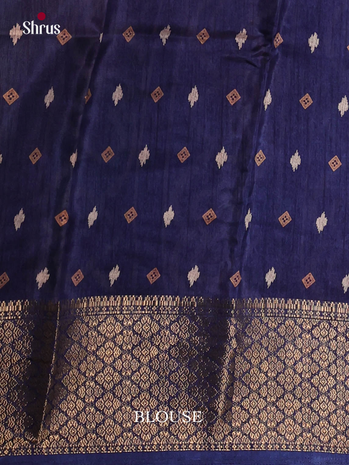 Blue - Semi Crepe Saree