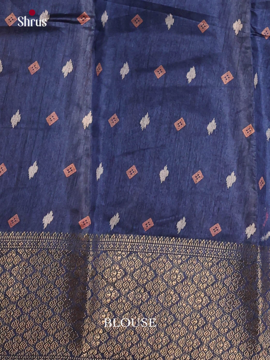 Blue - Semi Crepe Saree