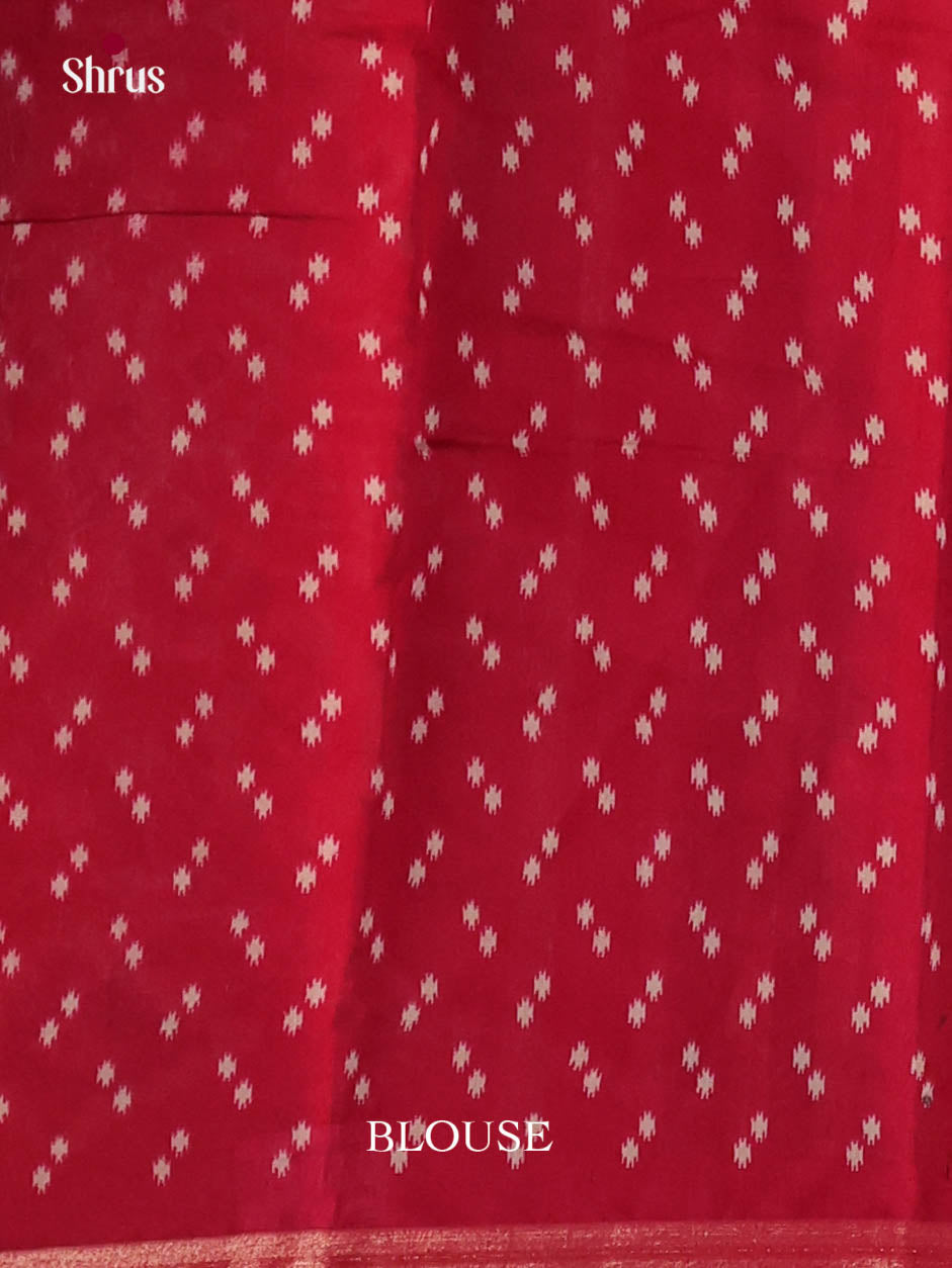 Blue & Red- Art Modal Saree