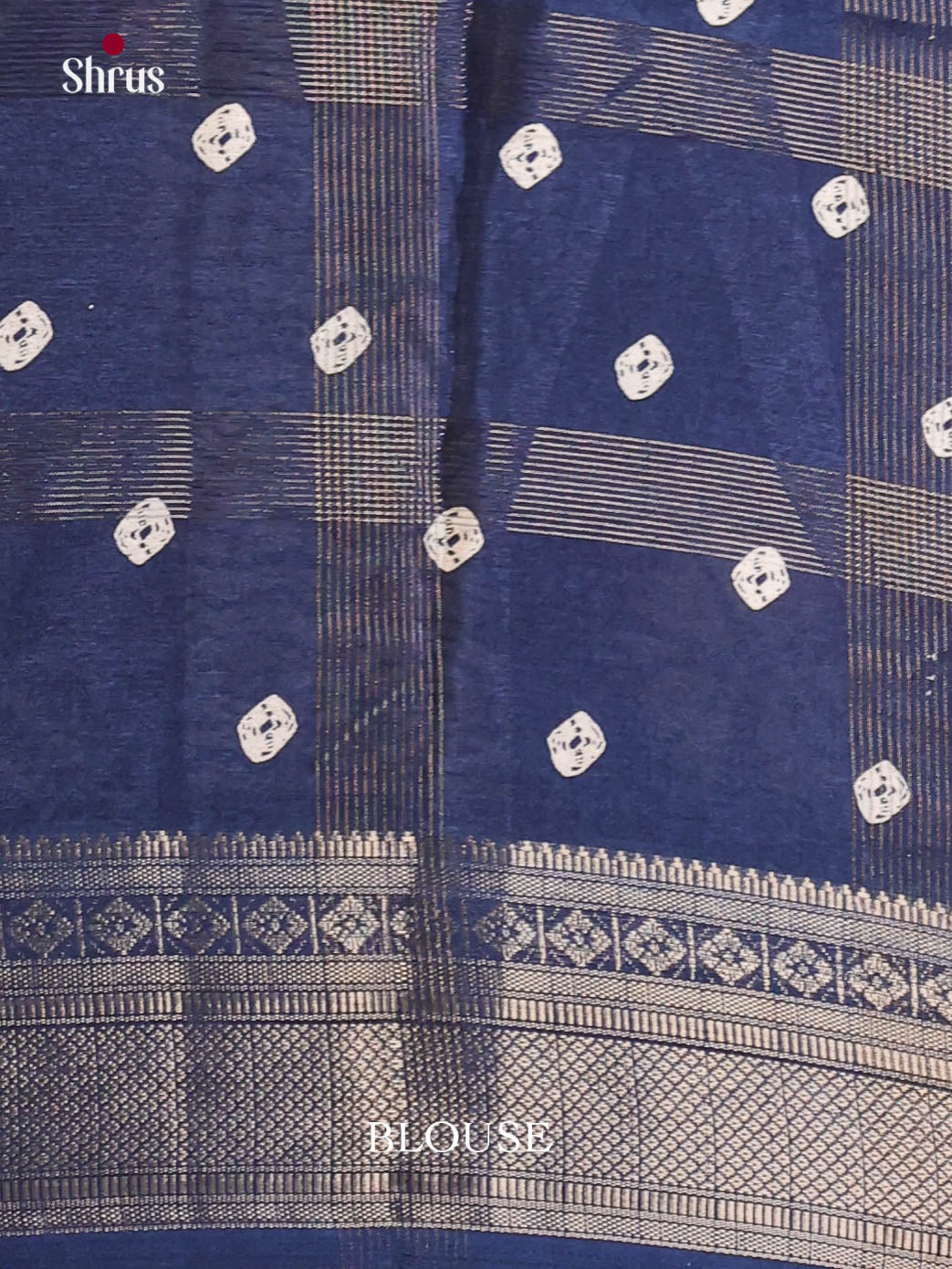 Blue - Semi Crepe Saree