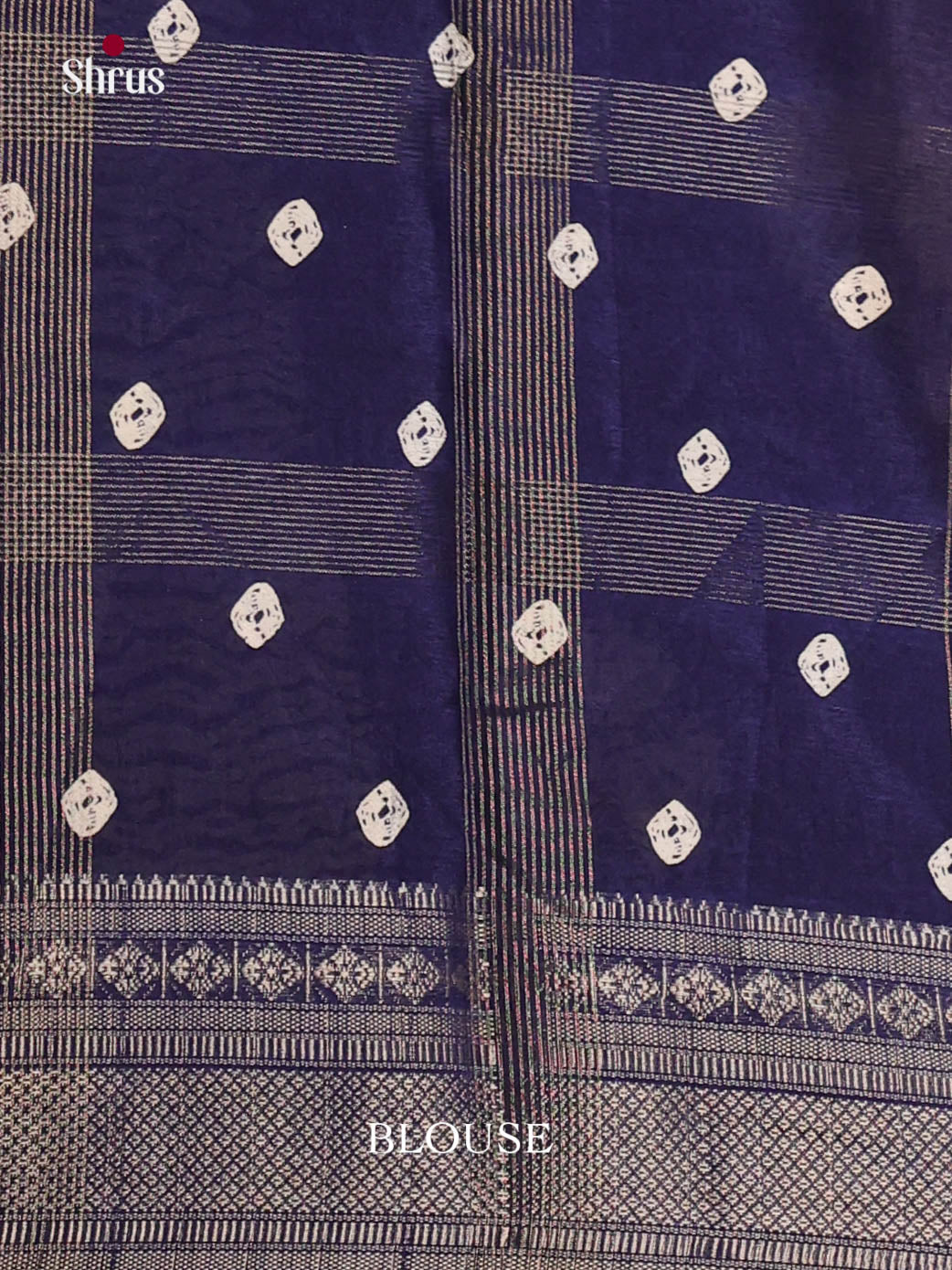 Blue - Semi Crepe Saree
