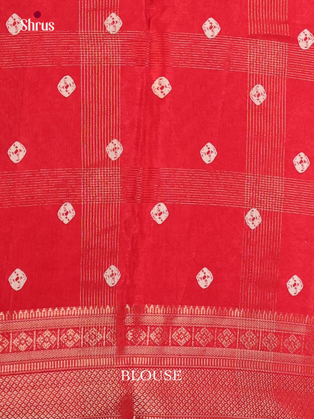 Red - Semi Crepe Saree - Shop on Shrus.com