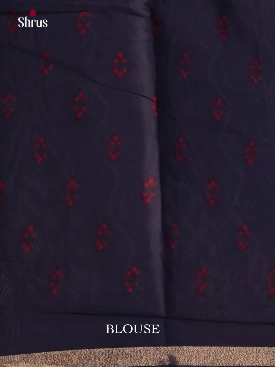Maroon & Blue - Art Modal Saree - Shop on Shrus.com