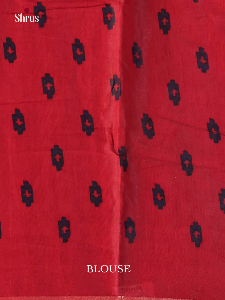 Blue & Red - Art Modal Saree