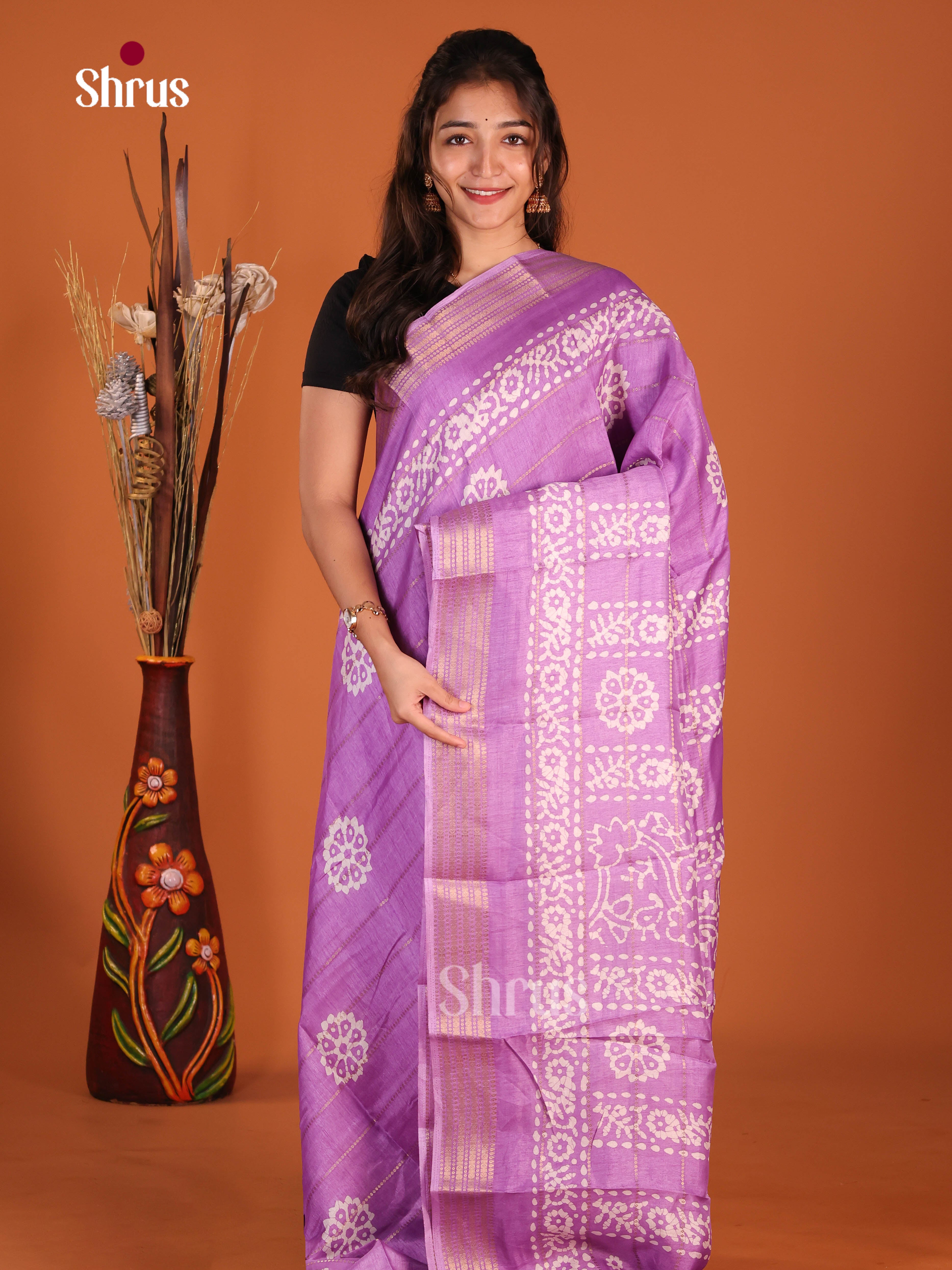 DJS10018 - Semi Crepe Saree - Shop on Shrus.com
