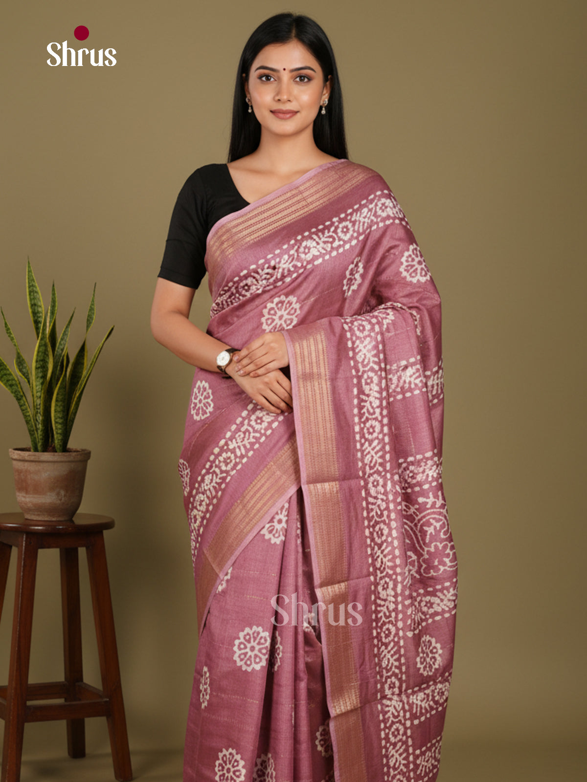 DJS10021 - Semi Crepe Saree - Shop on Shrus.com