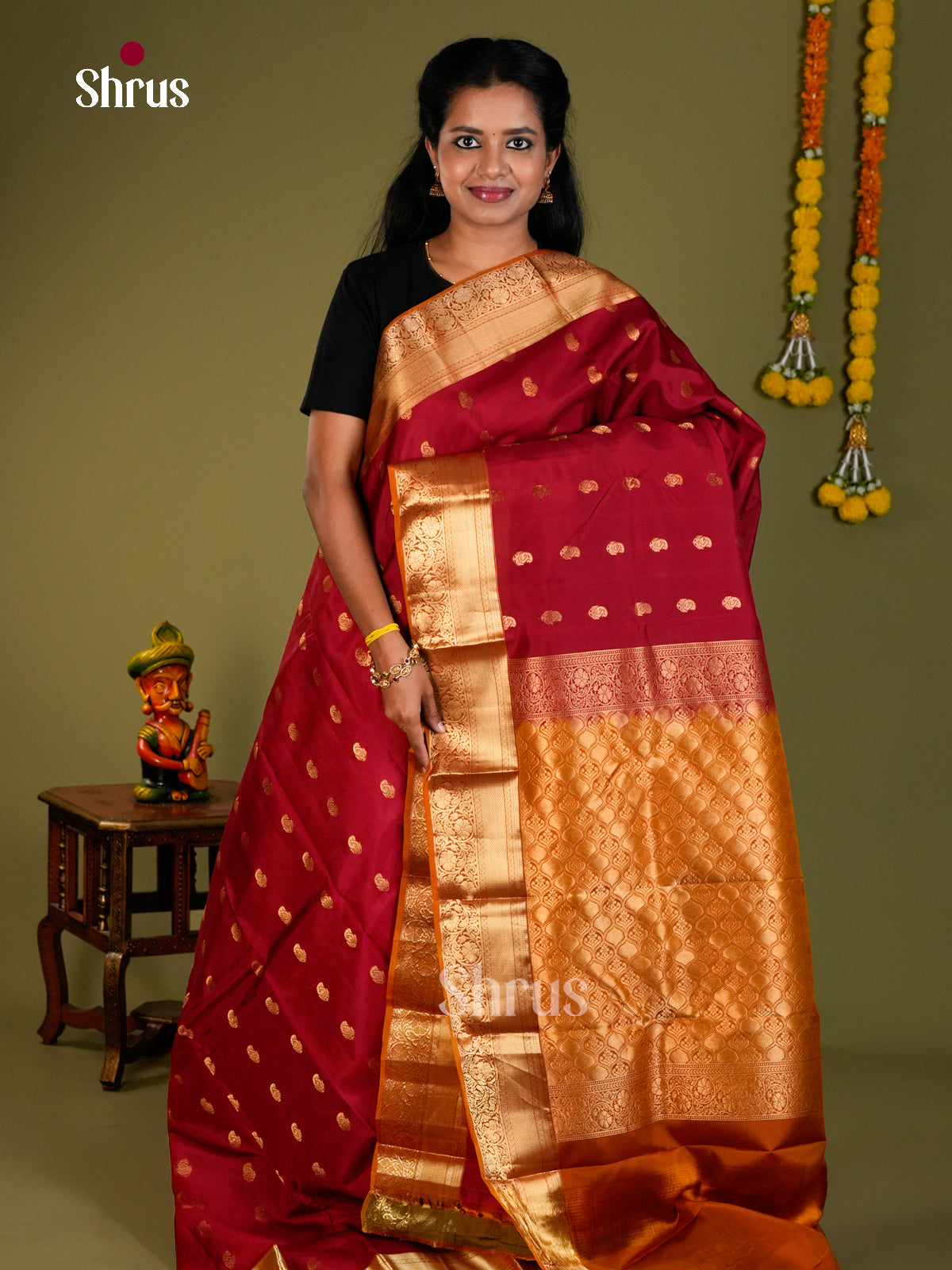 DJS10050 - Kanchipuram-halfpure Saree - Shop on Shrus.com