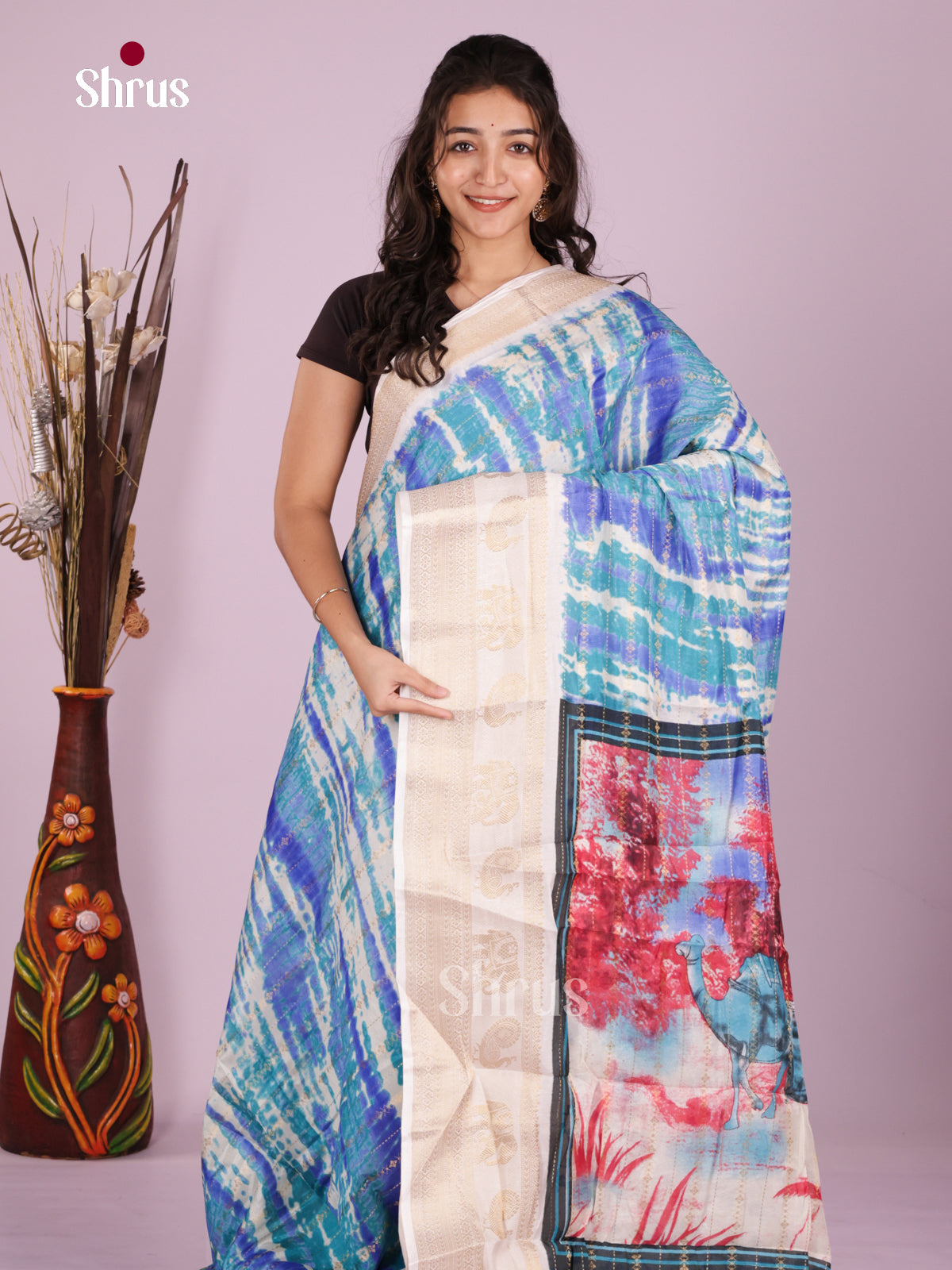 DJS10090 - Semi Mysoresilk Saree - Shop on Shrus.com