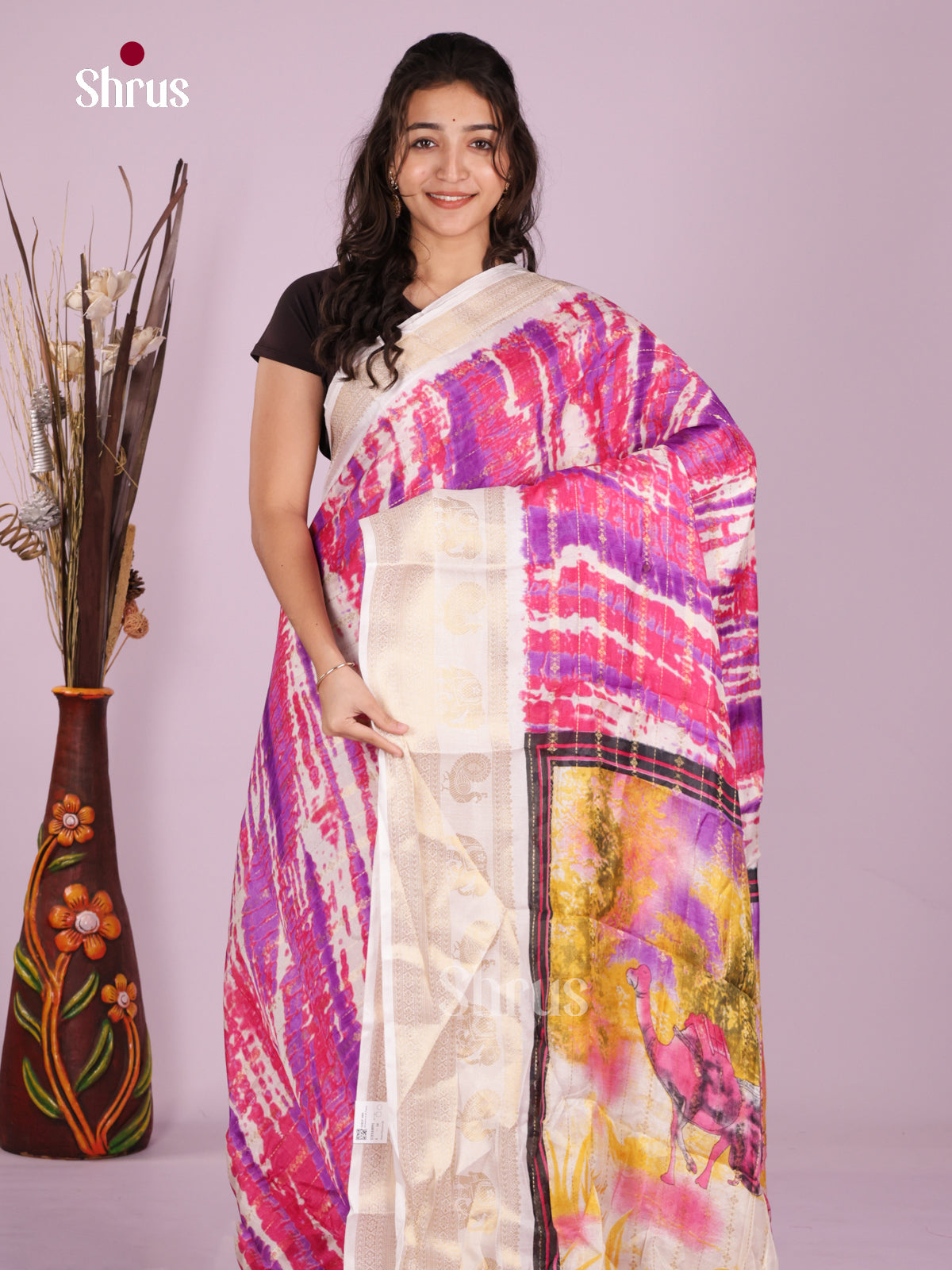 DJS10091 - Semi Mysoresilk Saree - Shop on Shrus.com