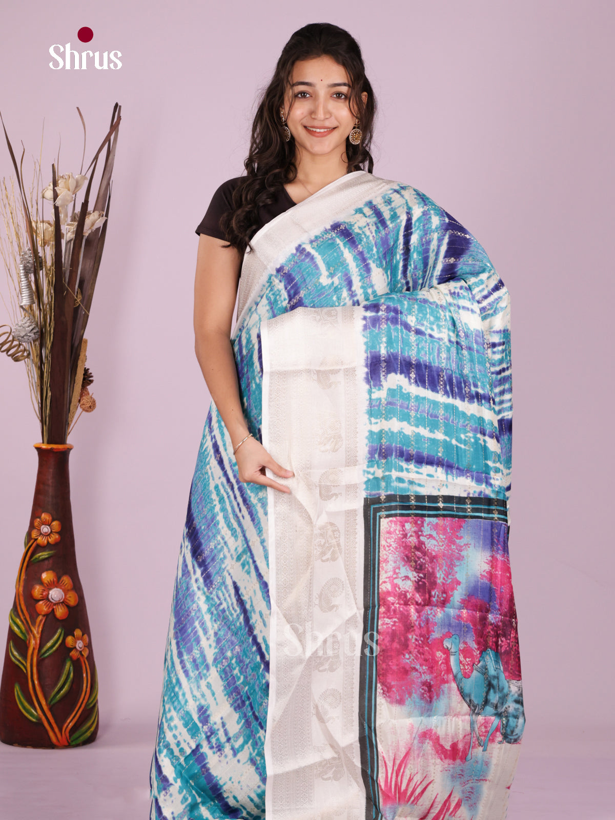 DJS10096 - Semi Mysoresilk Saree - Shop on Shrus.com