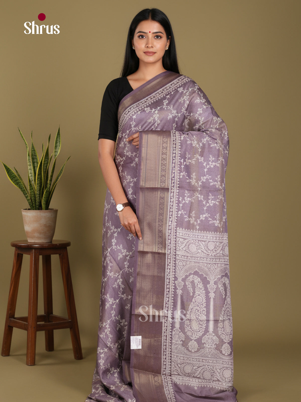 DJS10509 - Semi Crepe Saree - Shop on Shrus.com