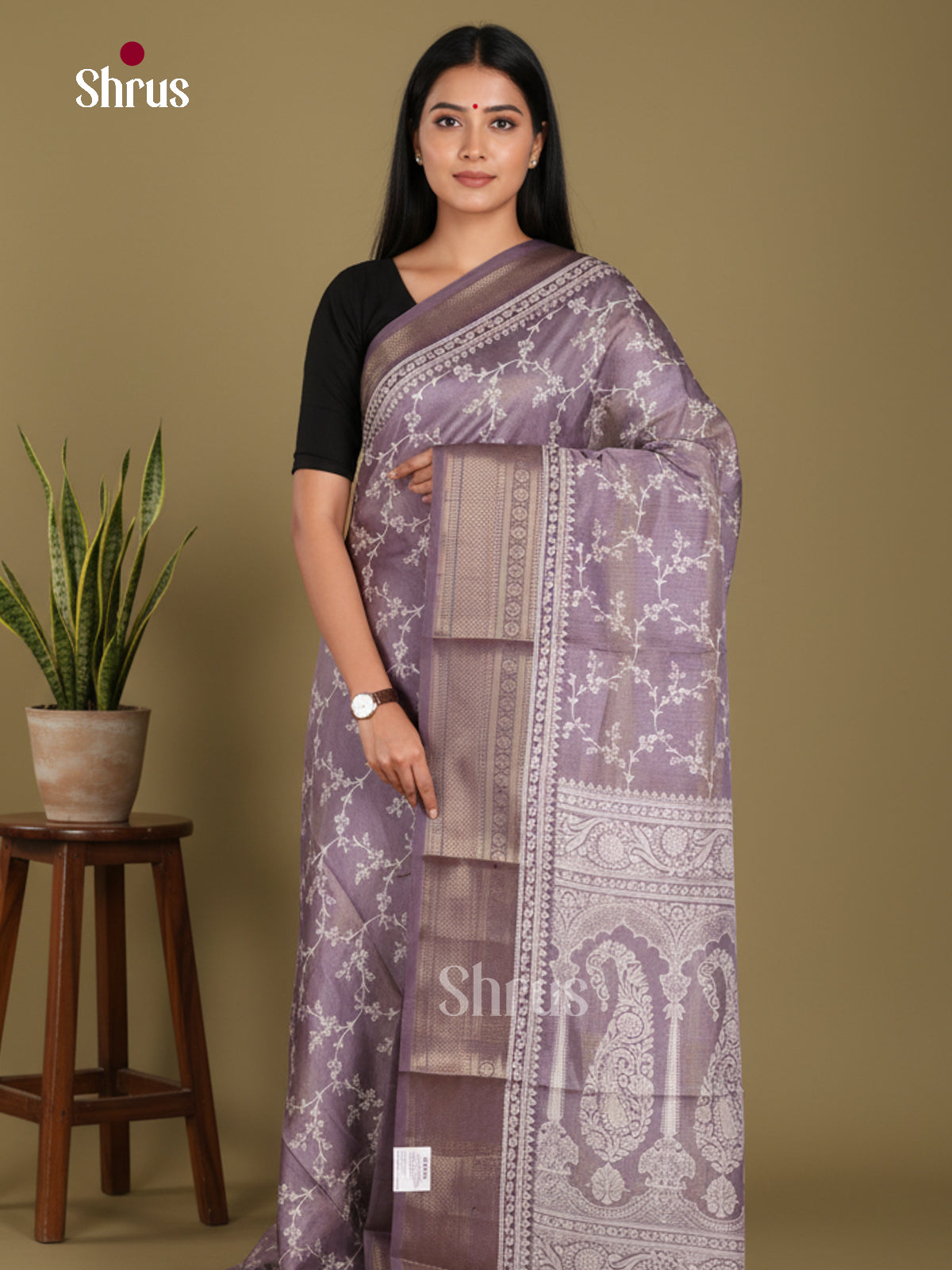 DJS10509 - Semi Crepe Saree - Shop on Shrus.com