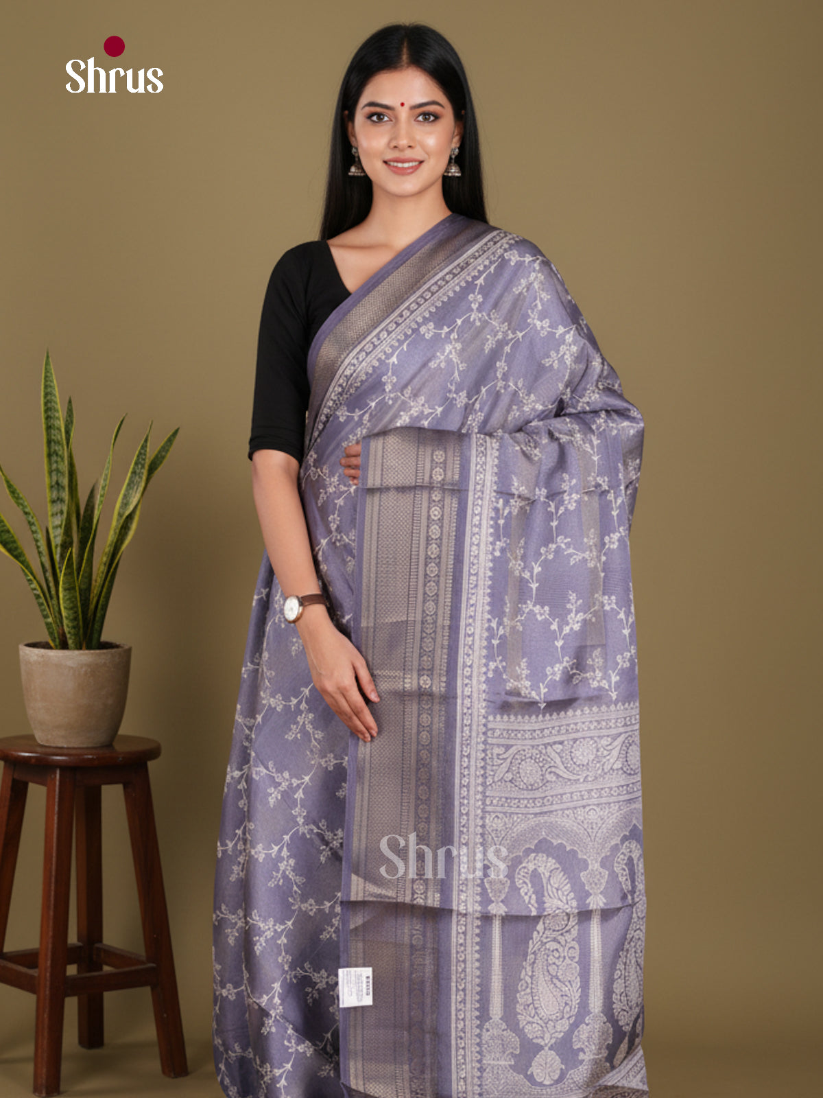 DJS10522 - Semi Crepe Saree - Shop on Shrus.com