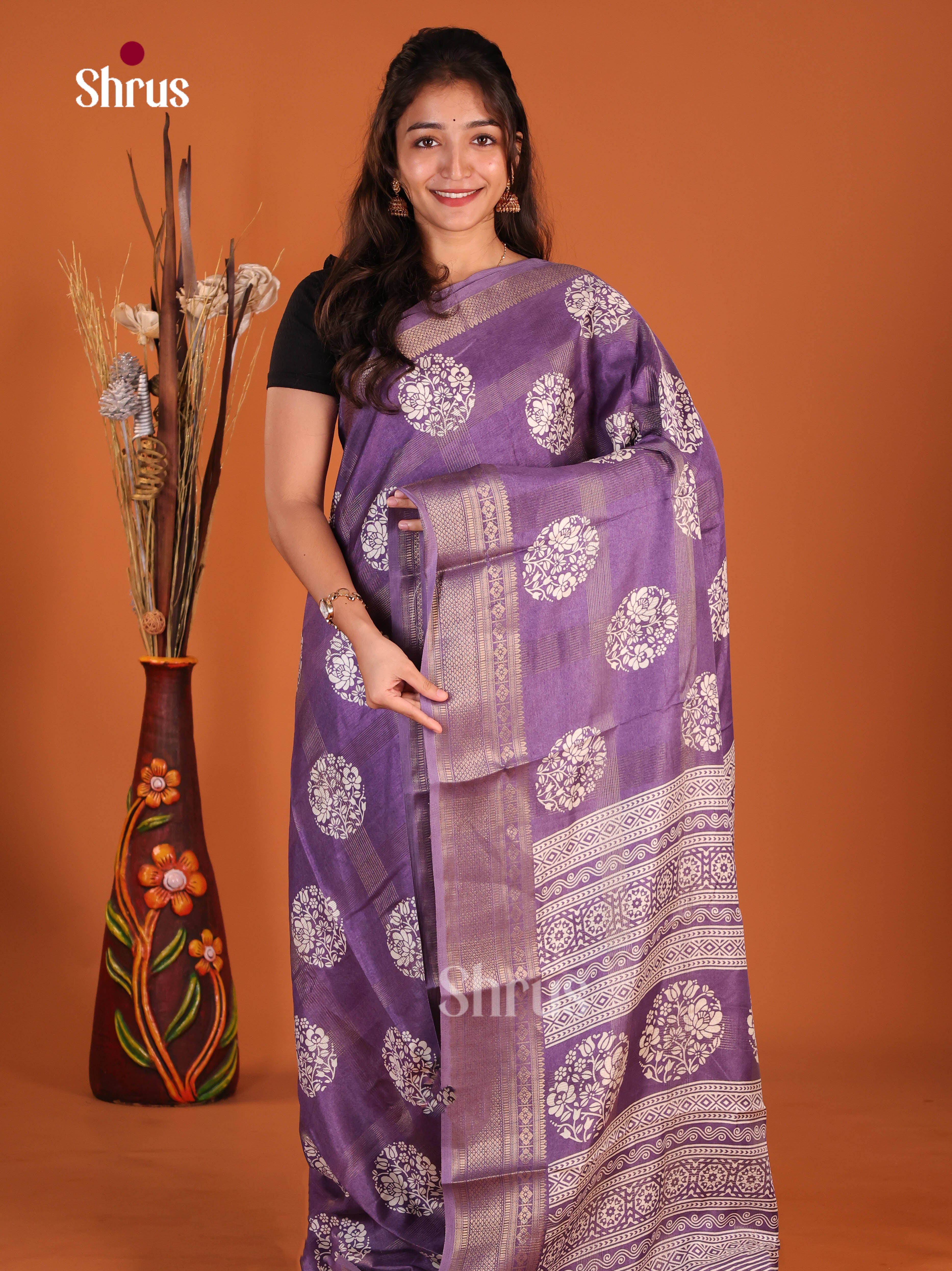 DJS10528 - Semi Crepe Saree - Shop on Shrus.com
