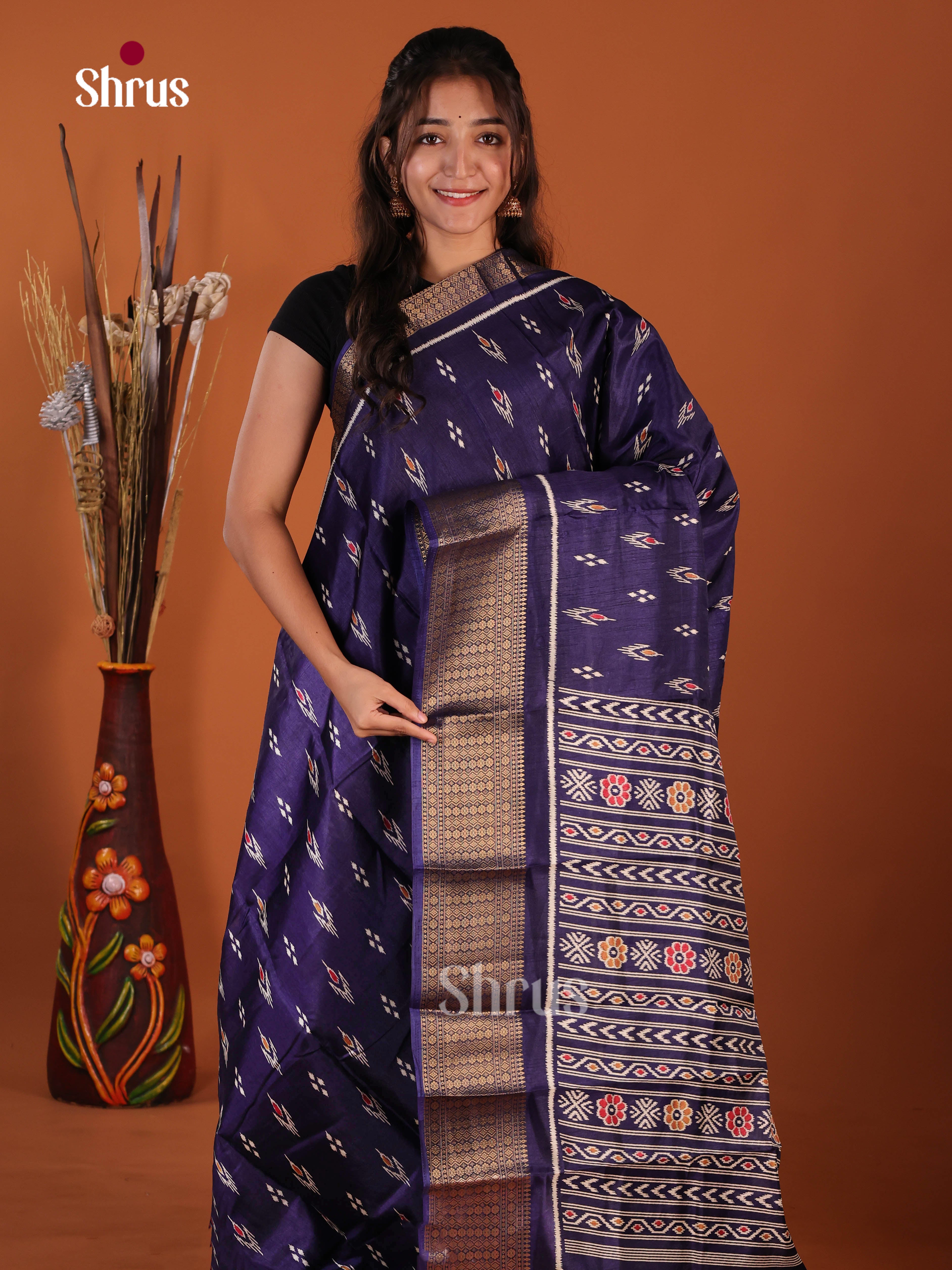 DJS10537 - Semi Crepe Saree - Shop on Shrus.com