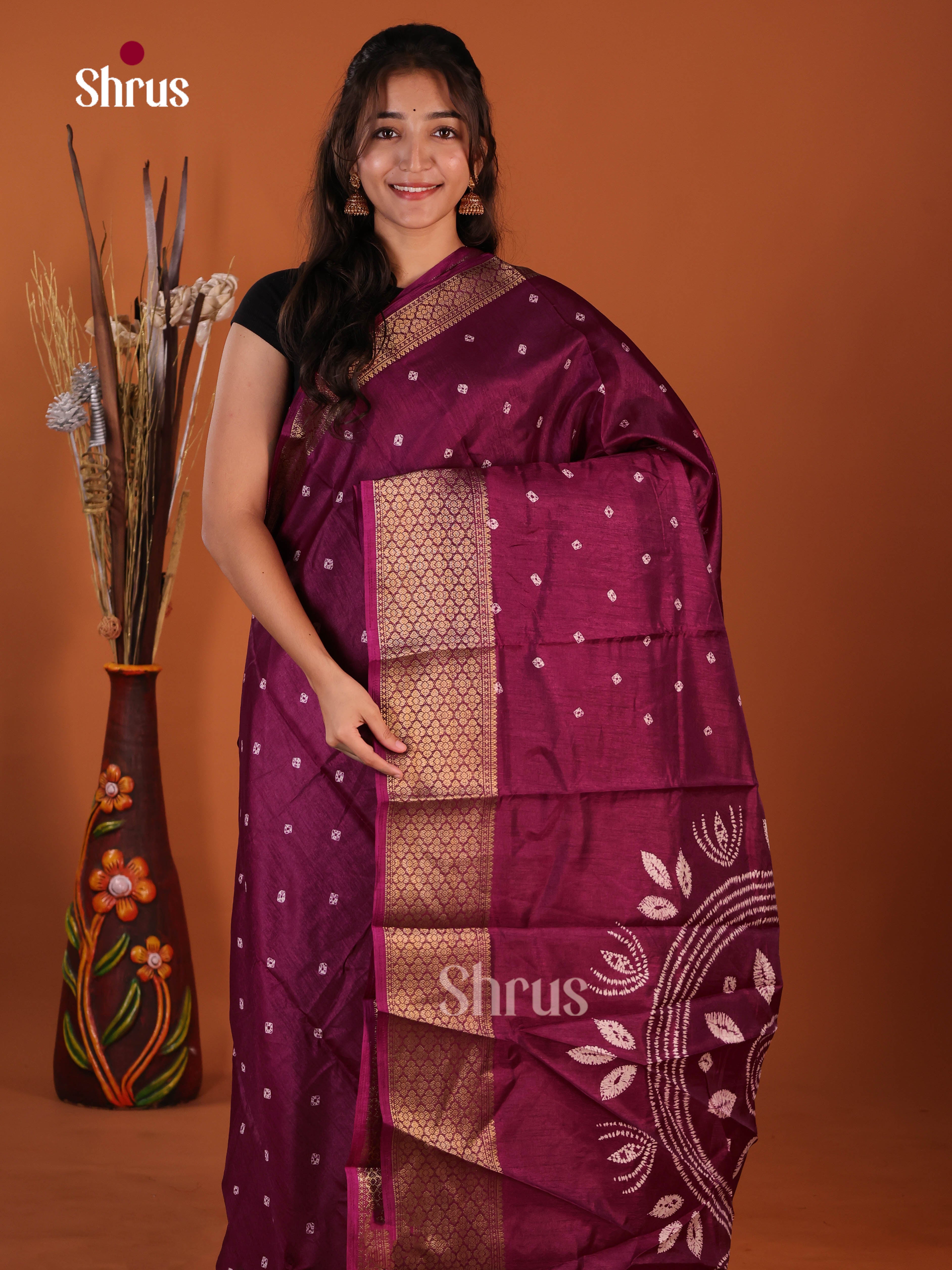 DJS10540 - Semi Crepe Saree - Shop on Shrus.com
