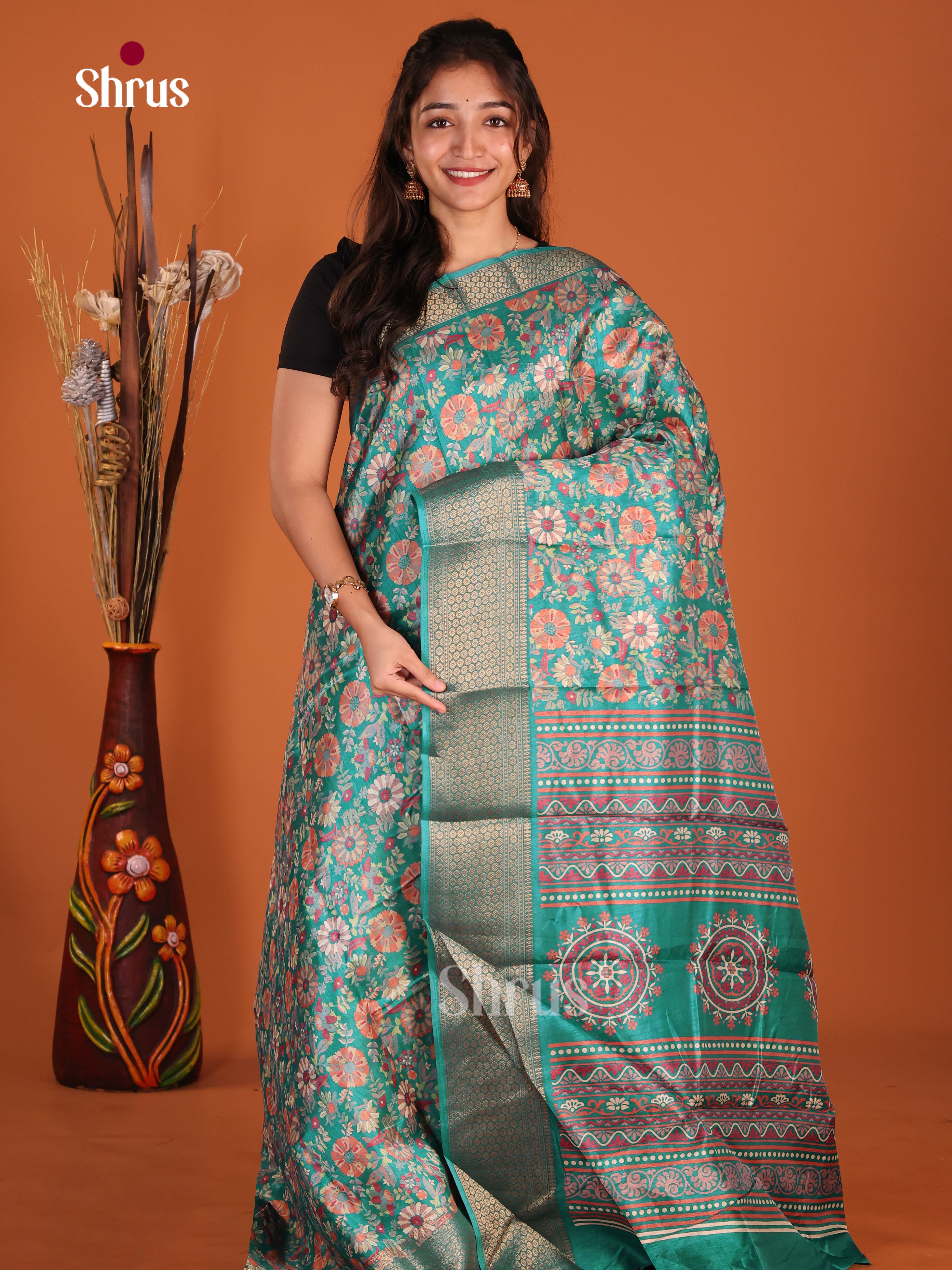 DJS10545 - Semi Crepe Saree - Shop on Shrus.com