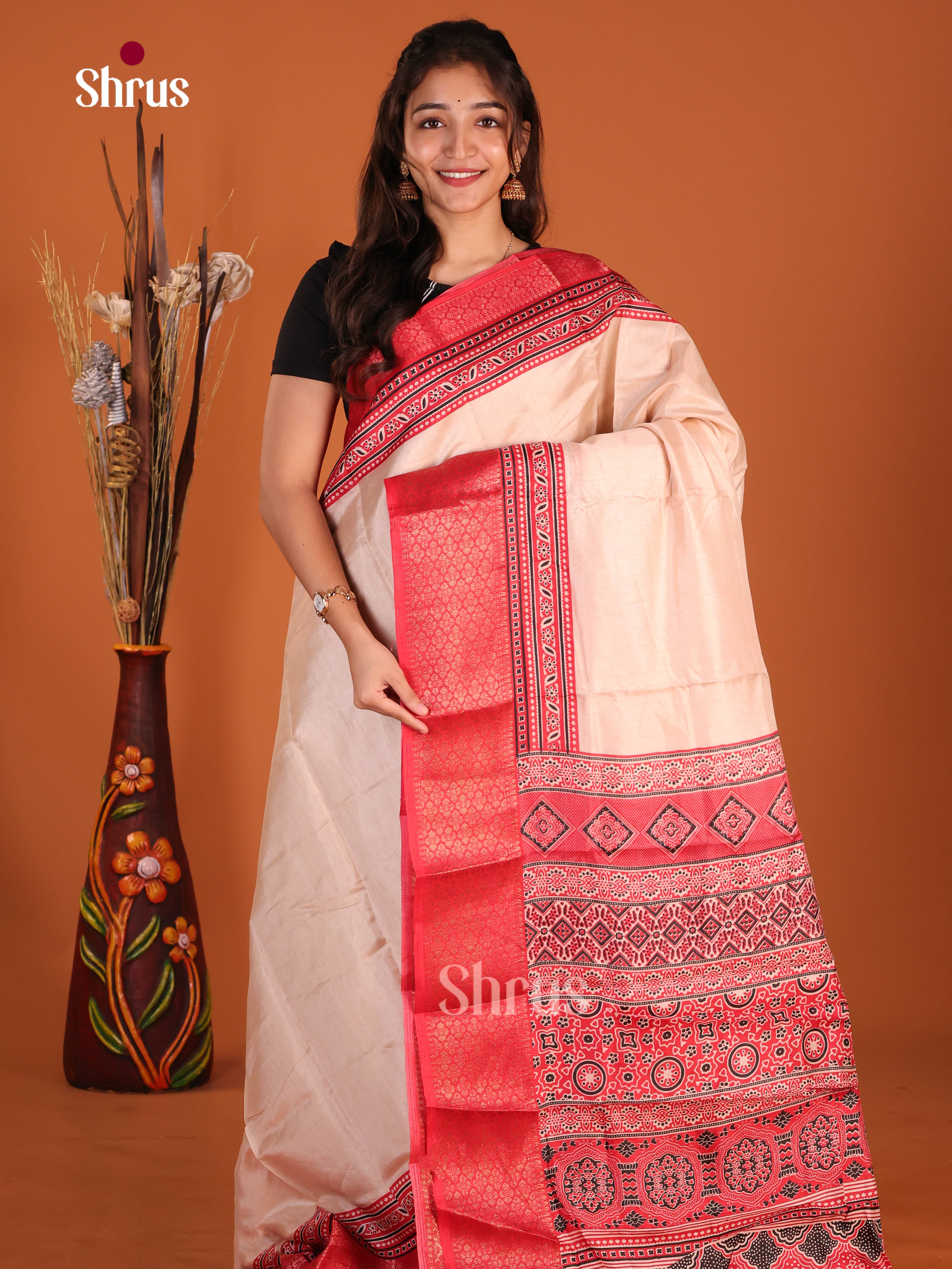 DJS10546 - Semi Crepe Saree - Shop on Shrus.com