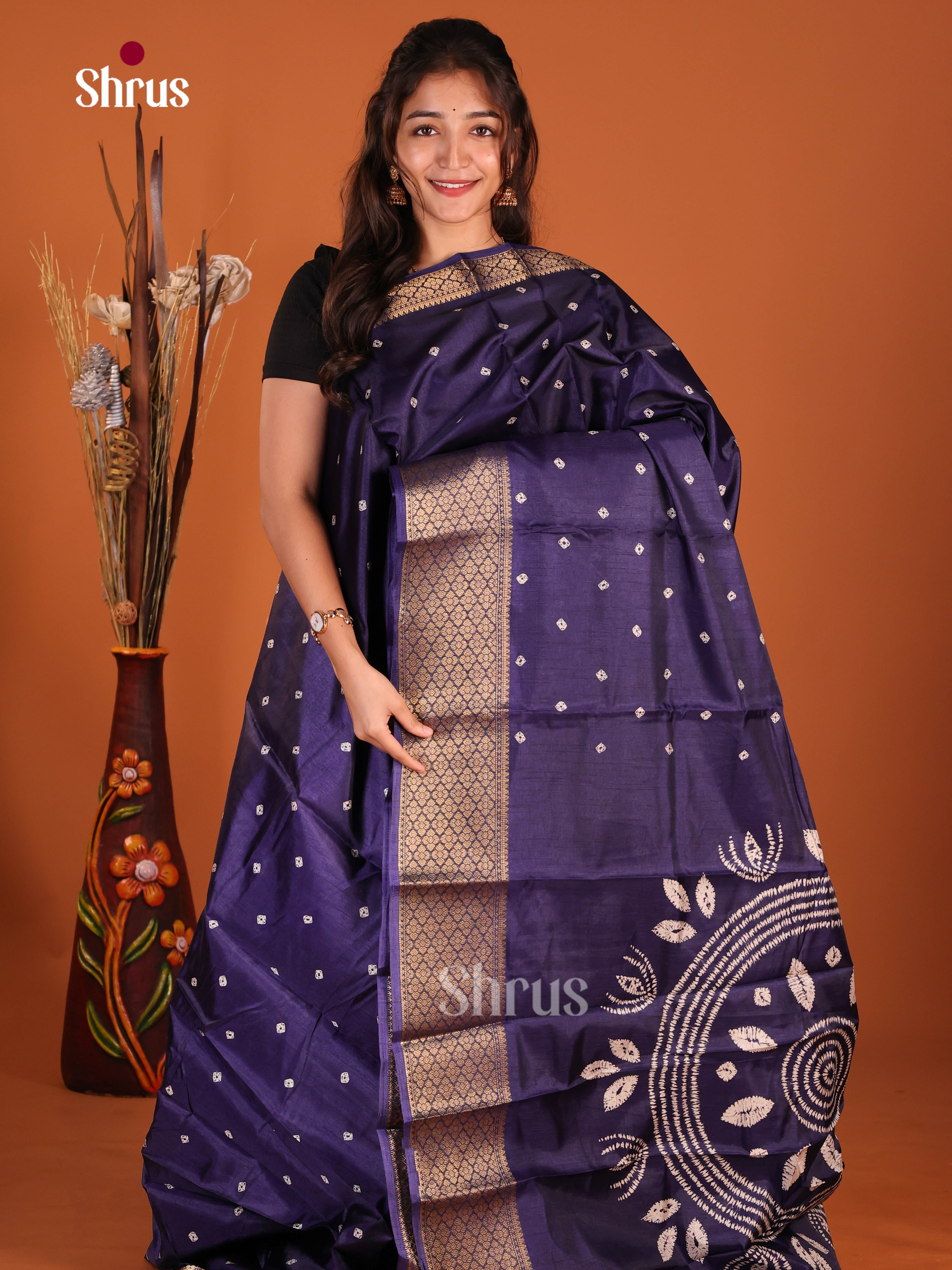 DJS10554 - Semi Crepe Saree - Shop on Shrus.com
