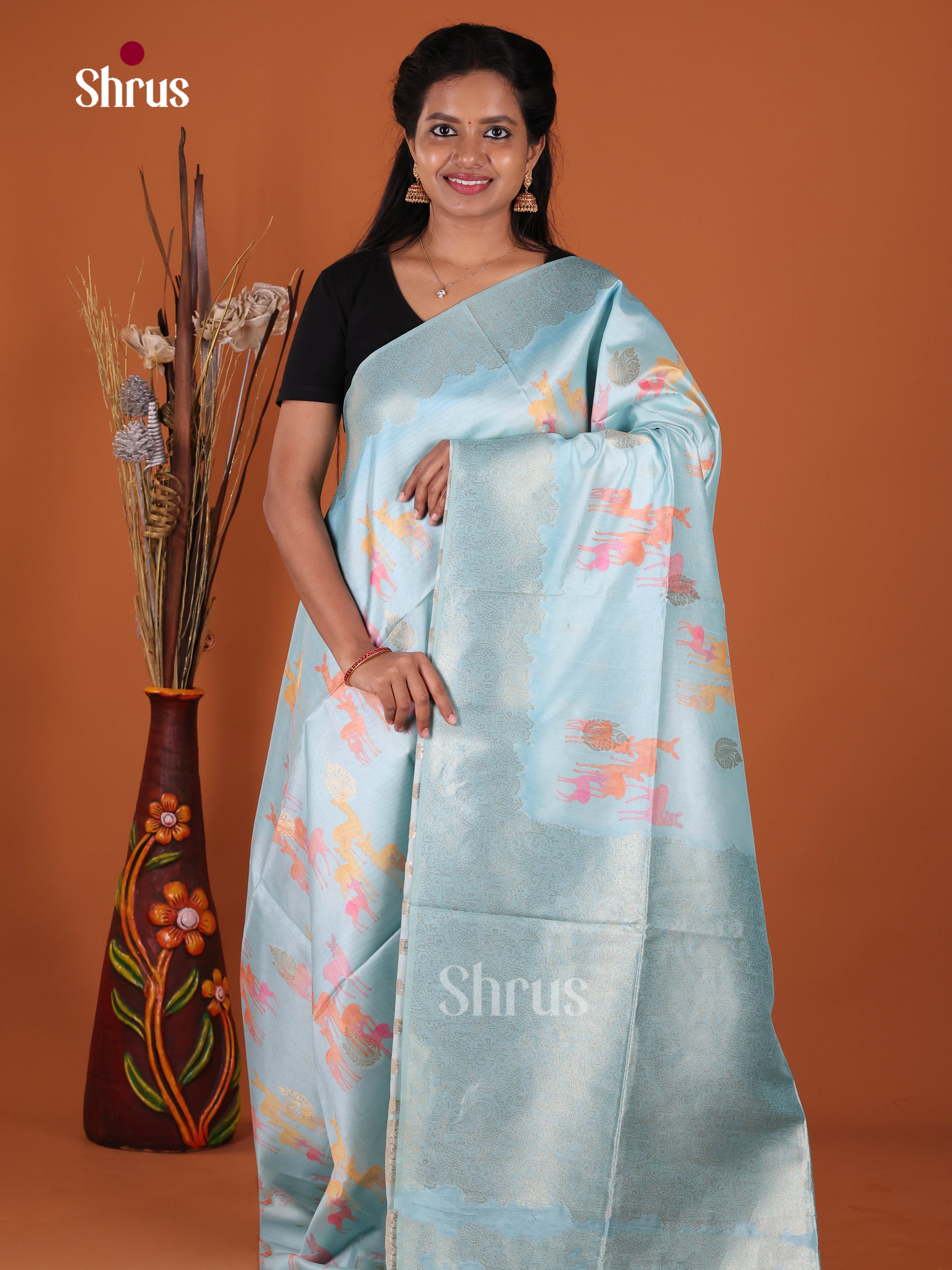 DJS10640 - Semi Jute Saree