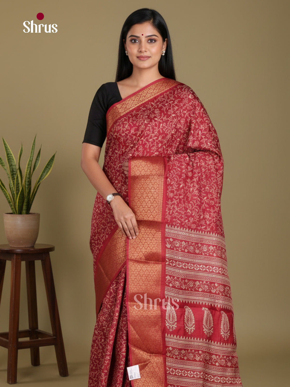 DJS11008 - Semi Crepe Saree - Shop on Shrus.com