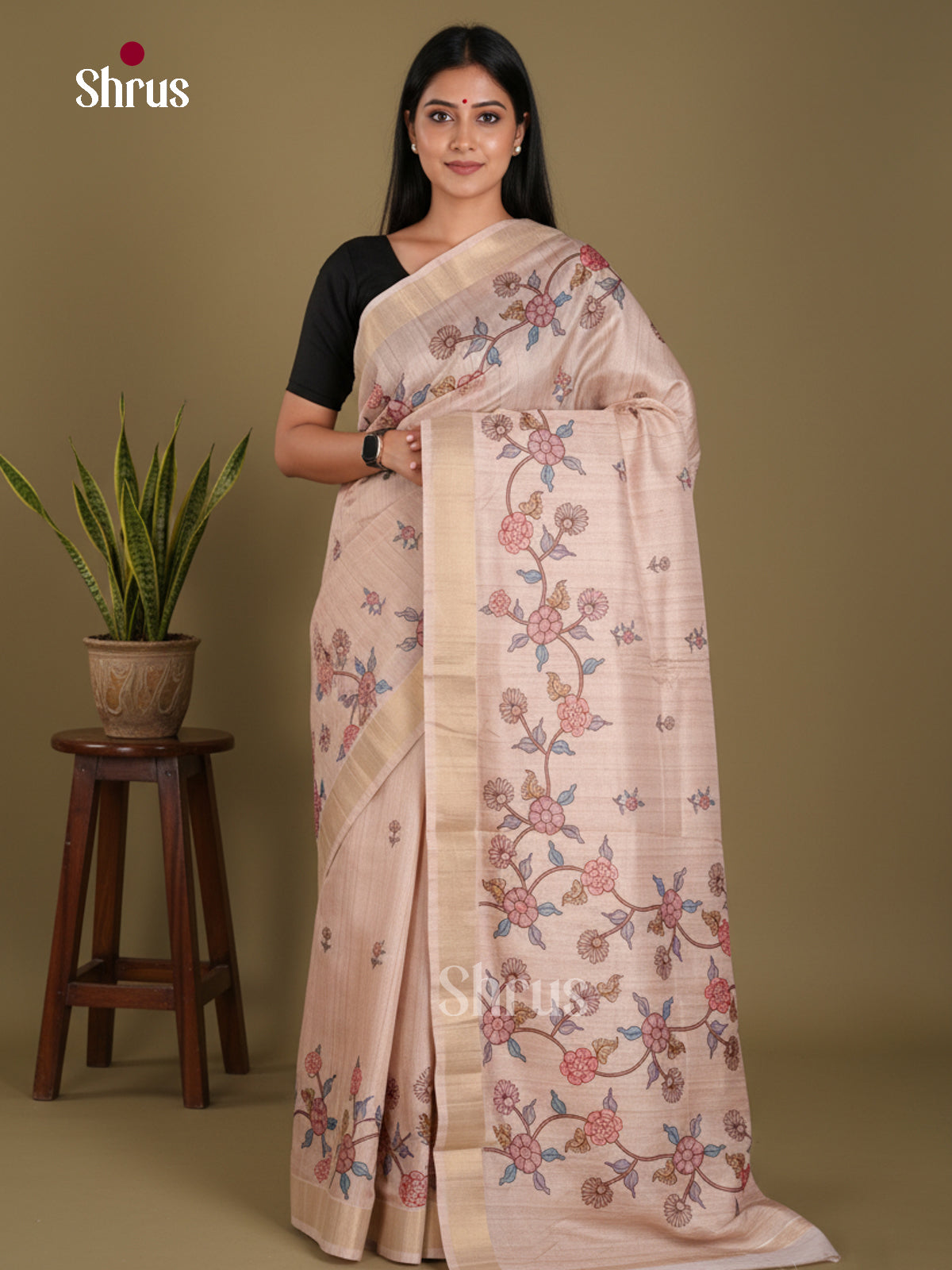 DJS11026 - Semi Gicha Saree