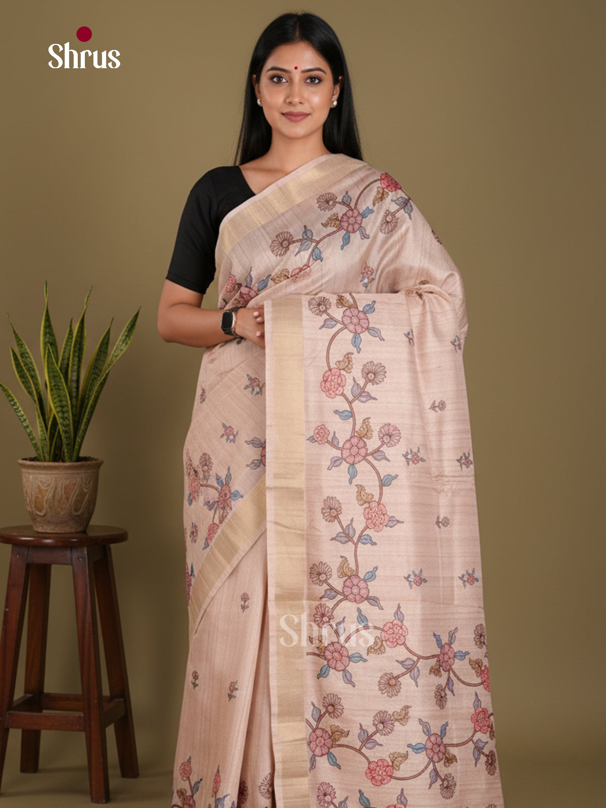 DJS11026 - Semi Gicha Saree